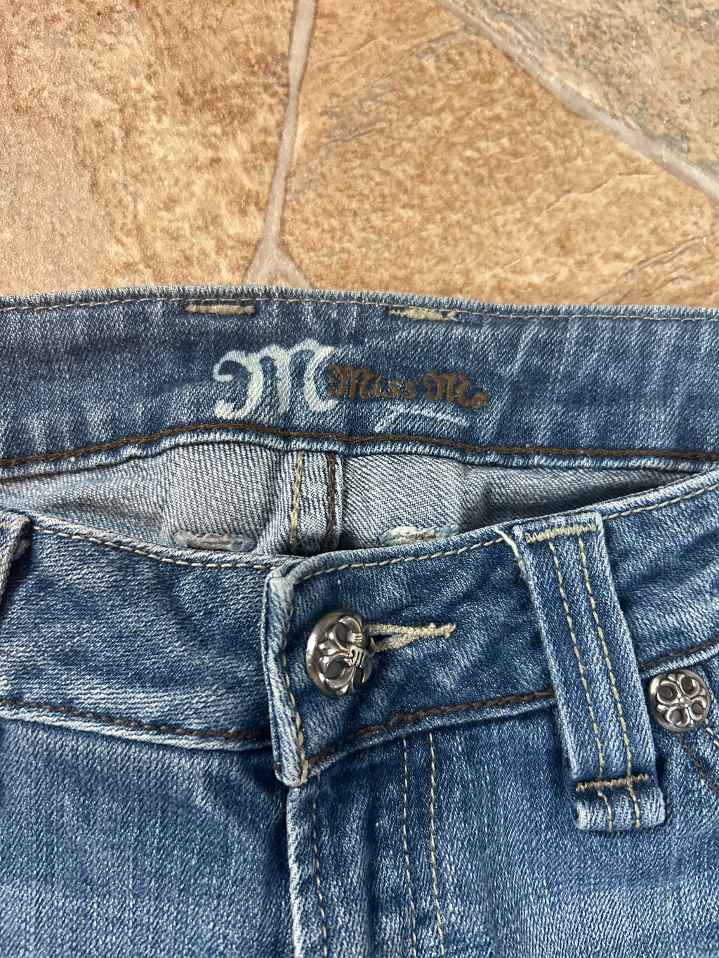 Miss Me Vintage Flared Jeans Bootcut Schlaghose, M