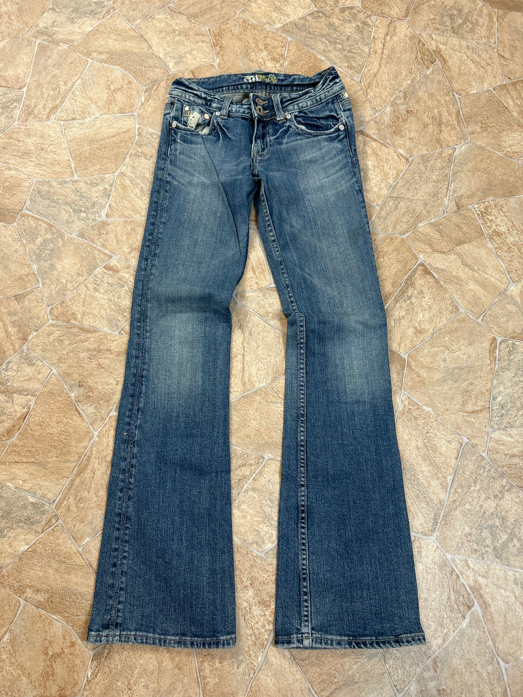 Miss Me Vintage Flared Jeans Bootcut Schlaghose lowwaist, XS