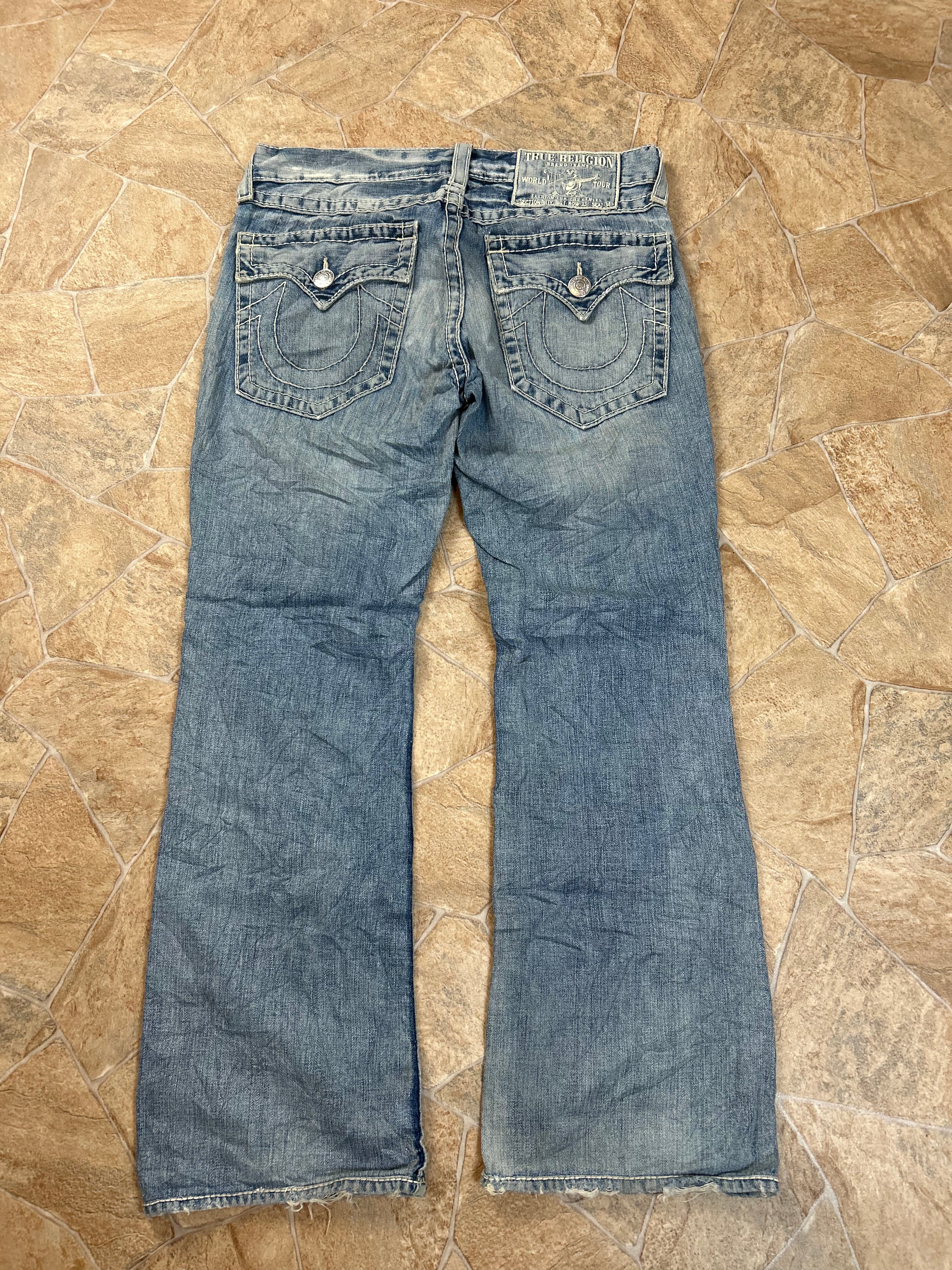 True Religion Vintage Straight Jeans Baggy Billy Big T, L