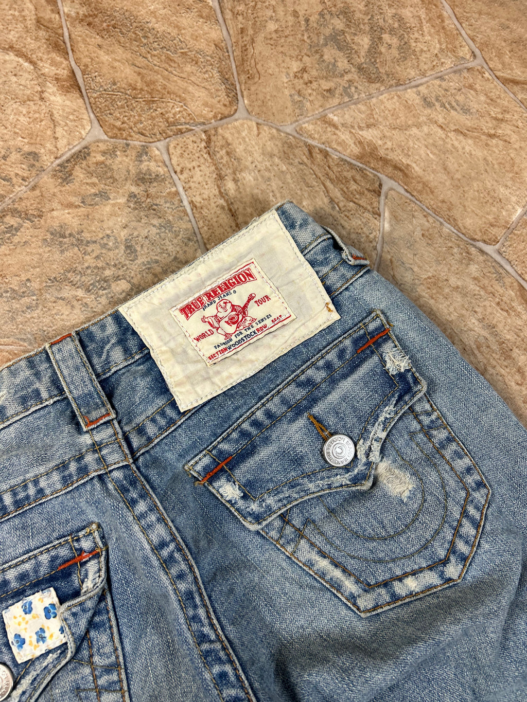 True Religion Vintage Flared Jeans Woodstock Bootcut Schlaghose, S