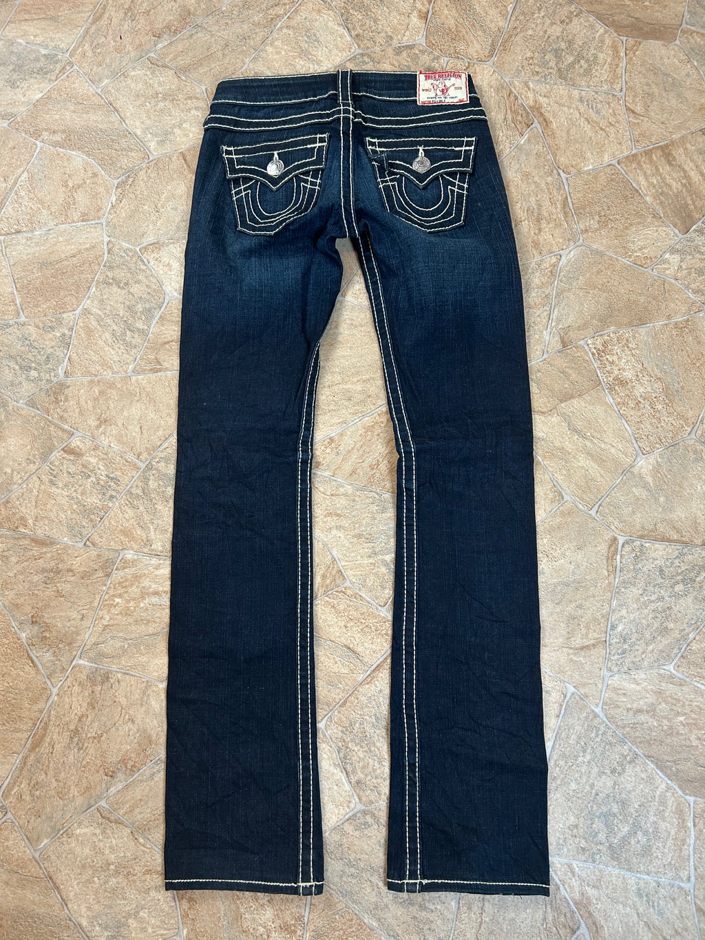 True Religion Vintage Straight Jeans Bootcut Lowwaist Billy Big T, XS