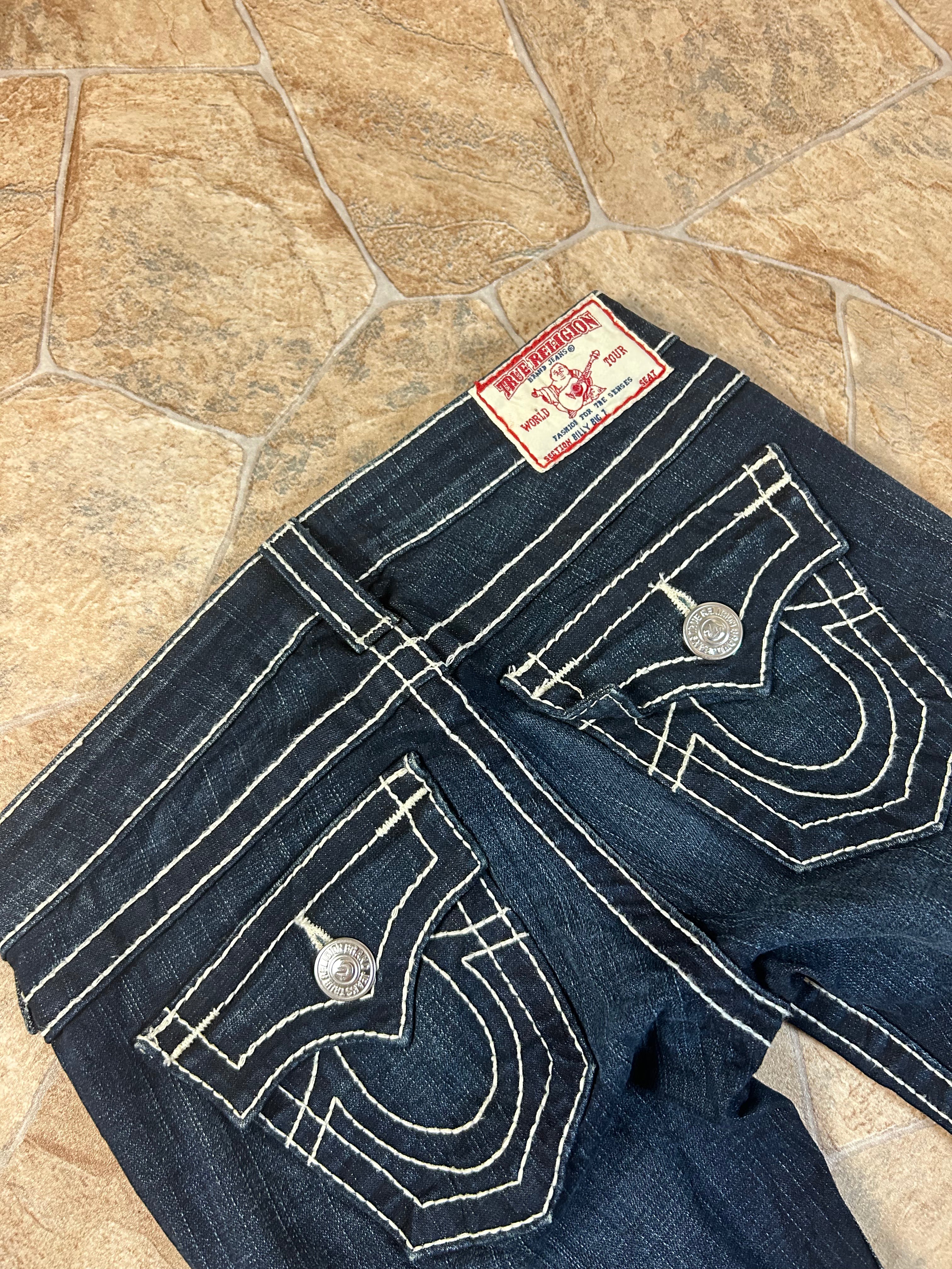 True Religion Vintage Straight Jeans Bootcut Lowwaist Billy Big T, XS