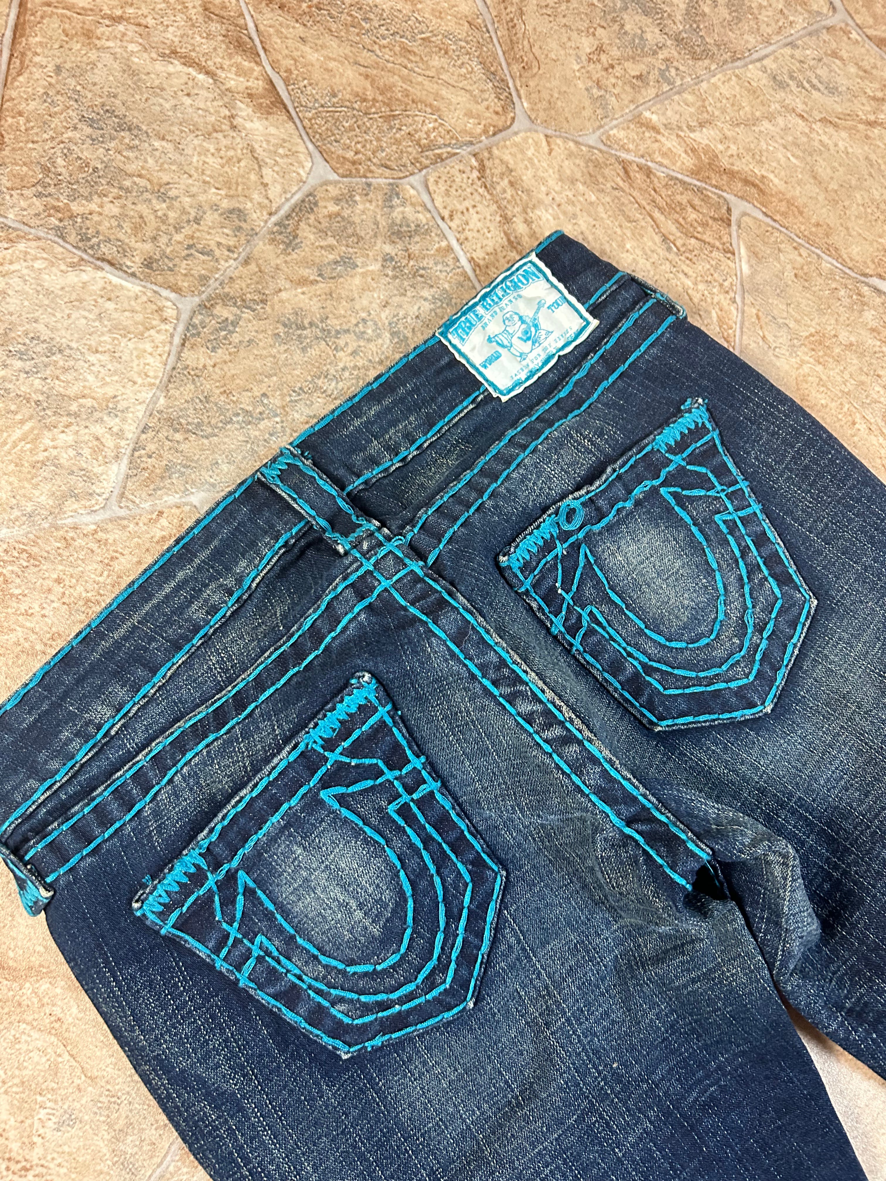 True Religion Vintage Straight Jeans Bootcut lowwaist Johnny Super T selten, XS