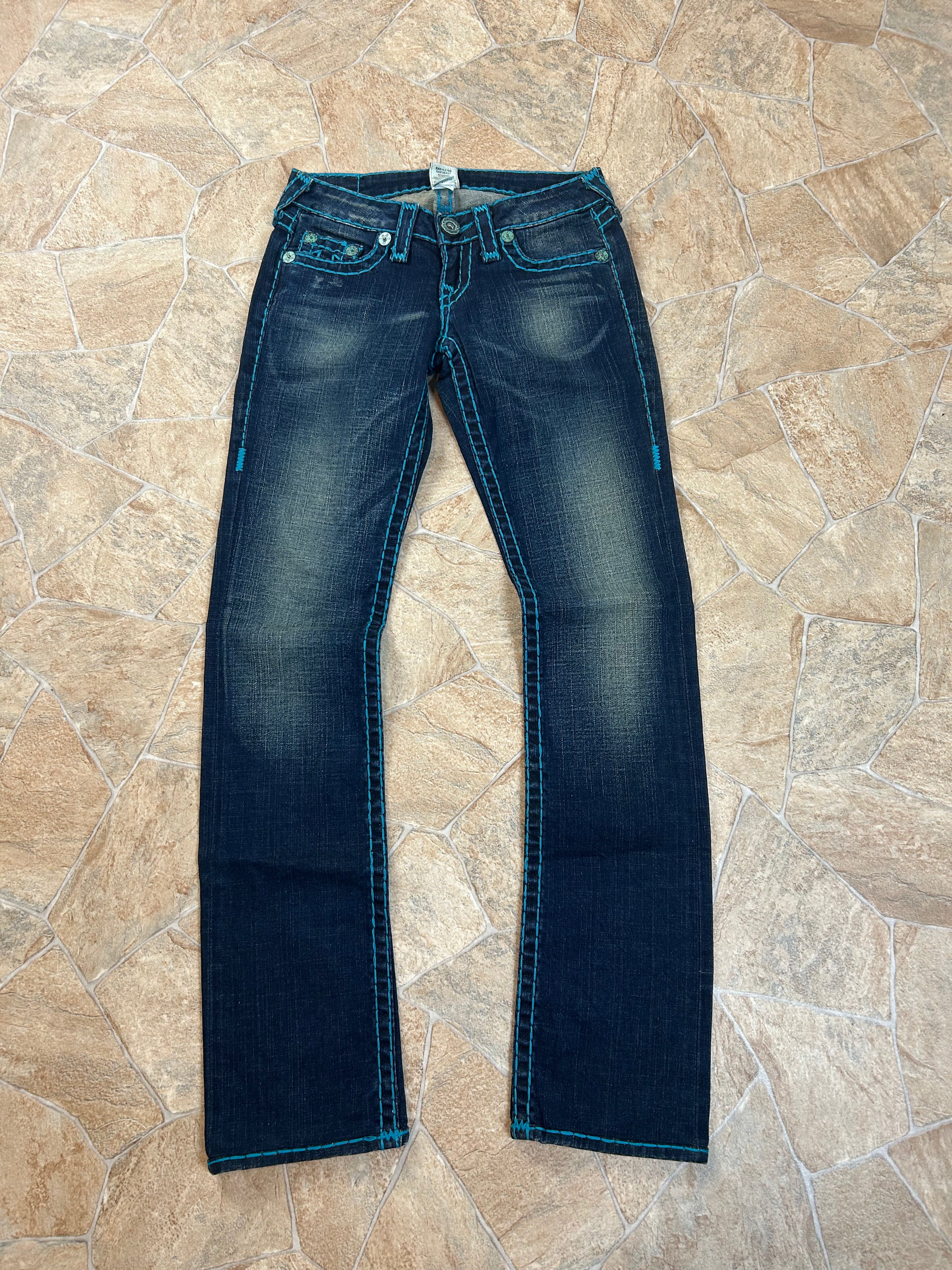 True Religion Vintage Straight Jeans Bootcut lowwaist Johnny Super T selten, XS