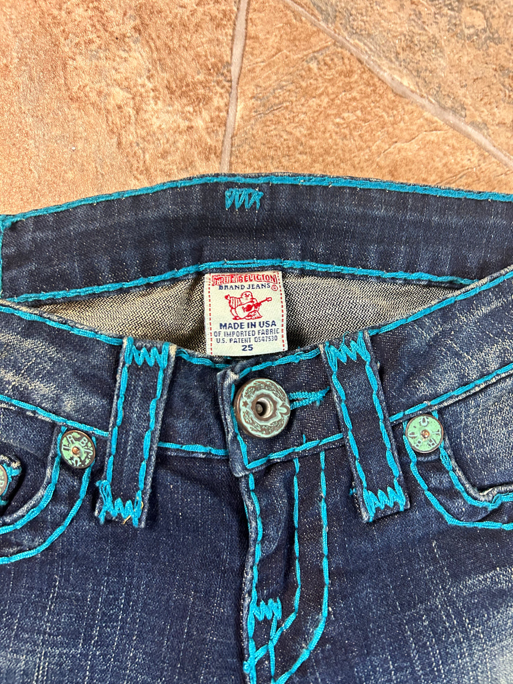 True Religion Vintage Straight Jeans Bootcut lowwaist Johnny Super T selten, XS