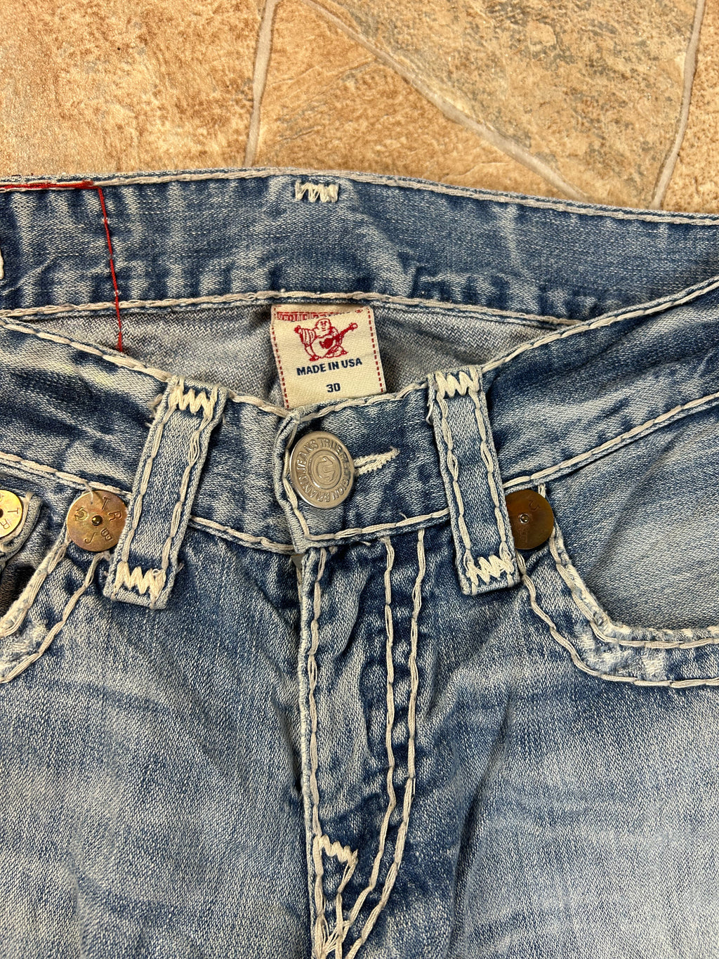 True Religion Vintage Flared Jeans Bootcut Schlaghose Joey Super T, M