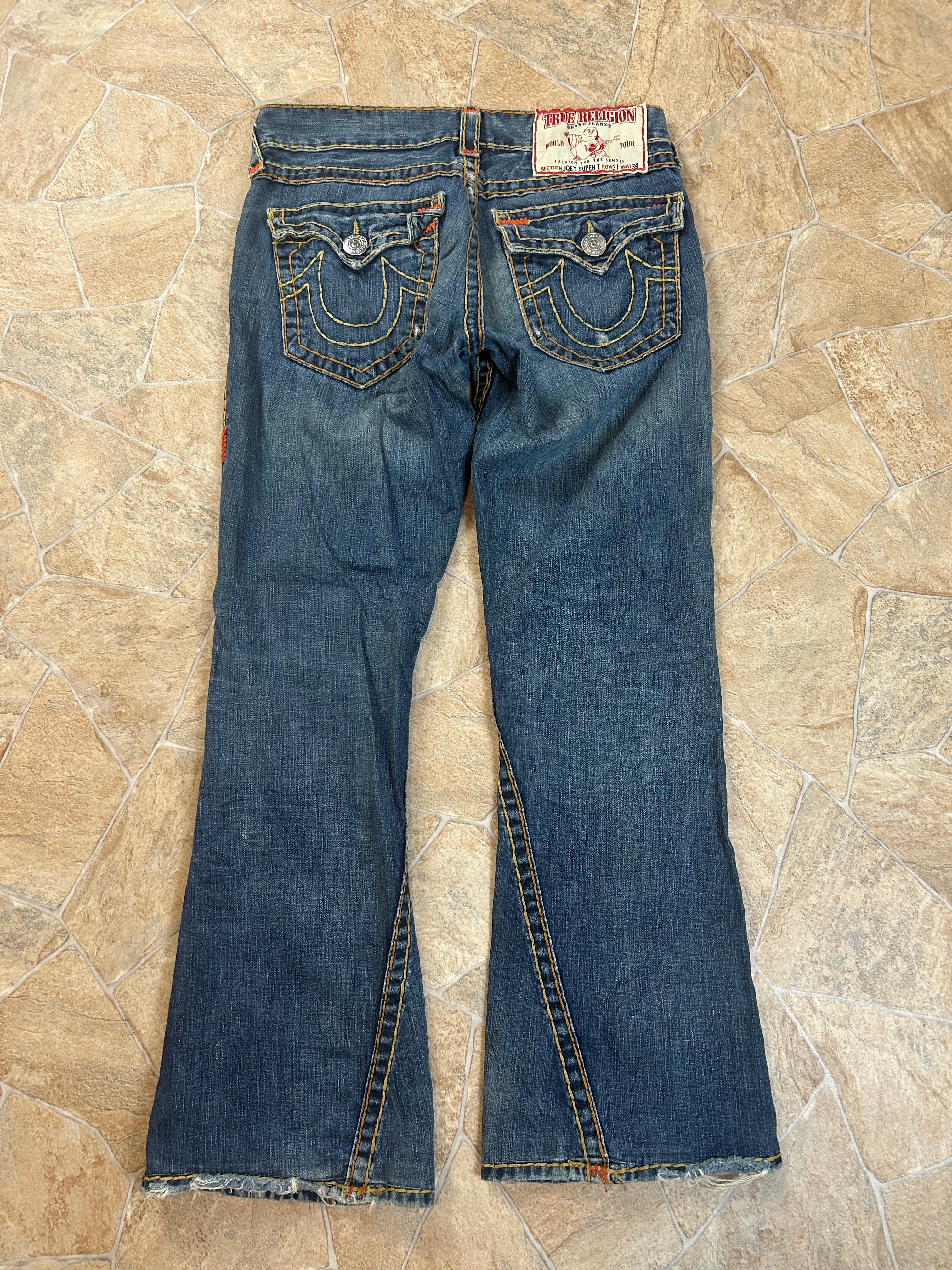 True Religion Vintage Flared Jeans Bootcut Schlaghose Joey Super T, M