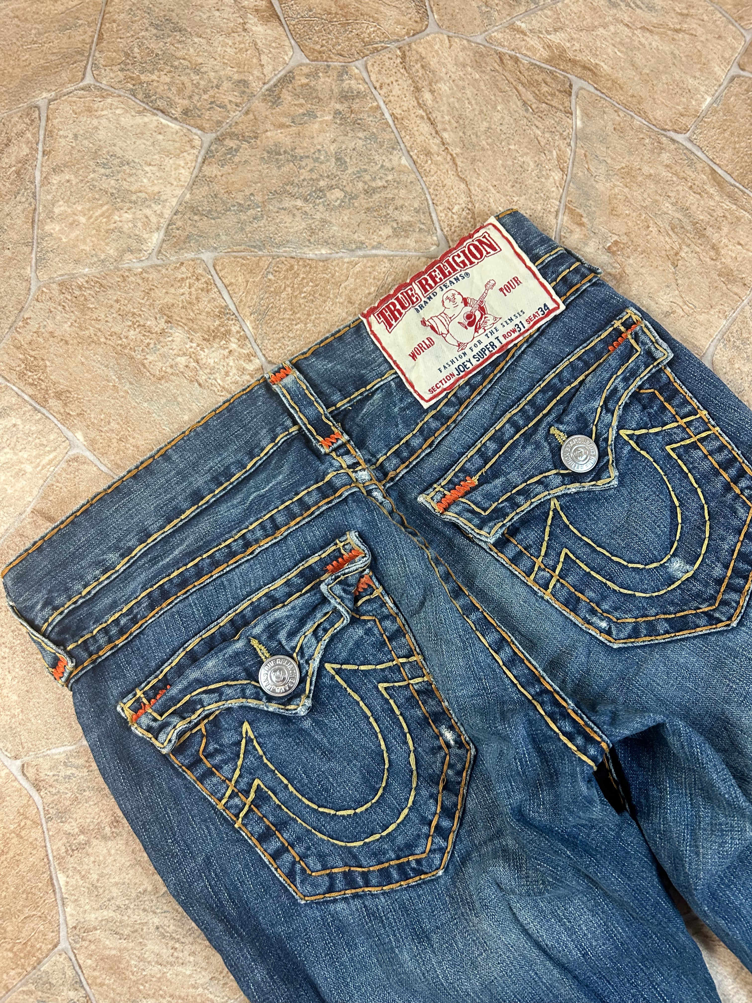 True Religion Vintage Flared Jeans Bootcut Schlaghose Joey Super T, M