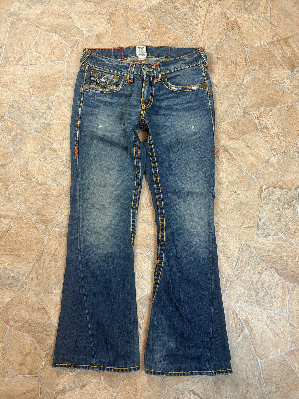 True Religion Vintage Flared Jeans Bootcut Schlaghose Joey Super T, M