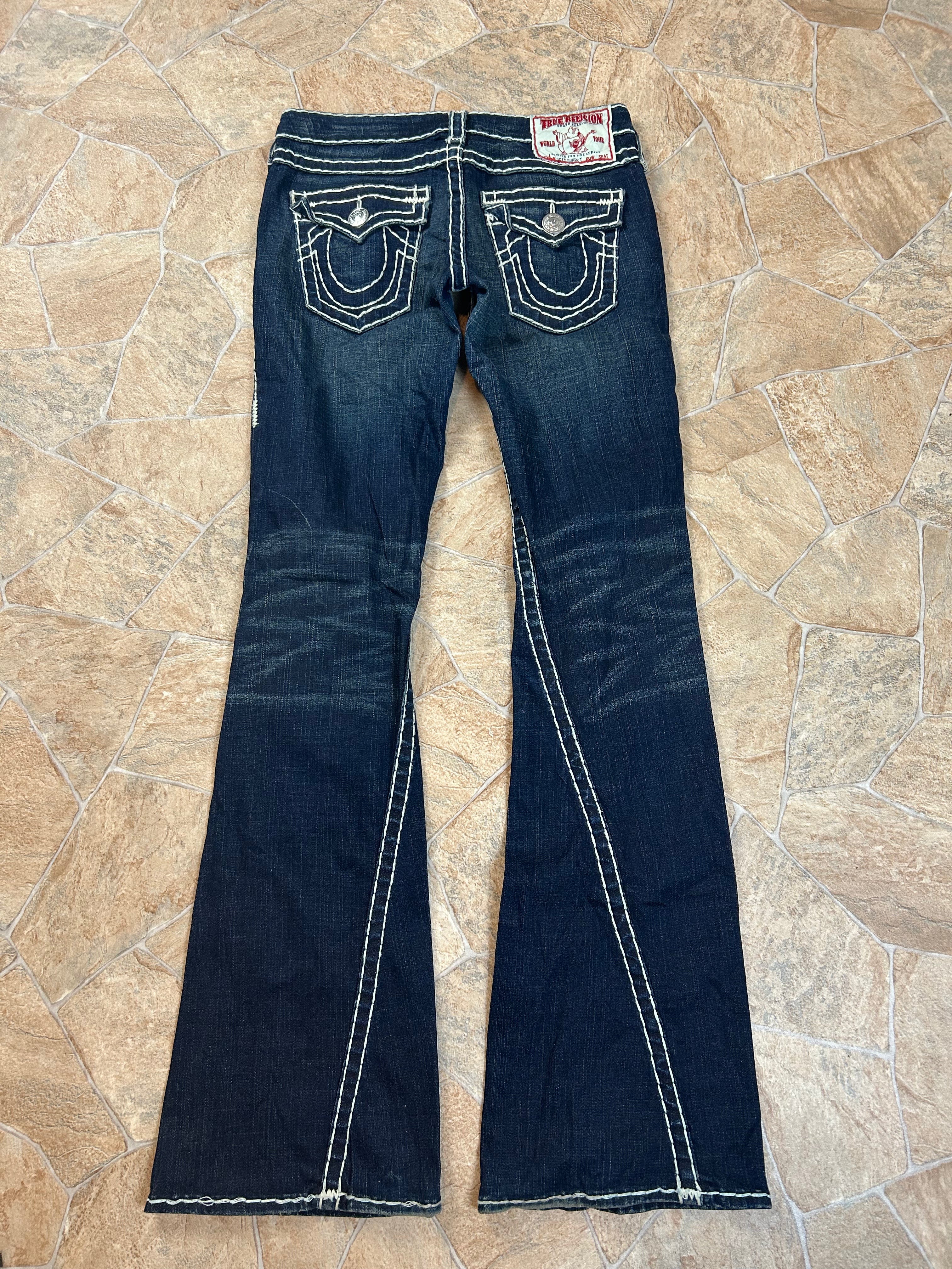 True Religion Vintage Flared Jeans Bootcut Schlaghose lowwaist Joey Super T, S