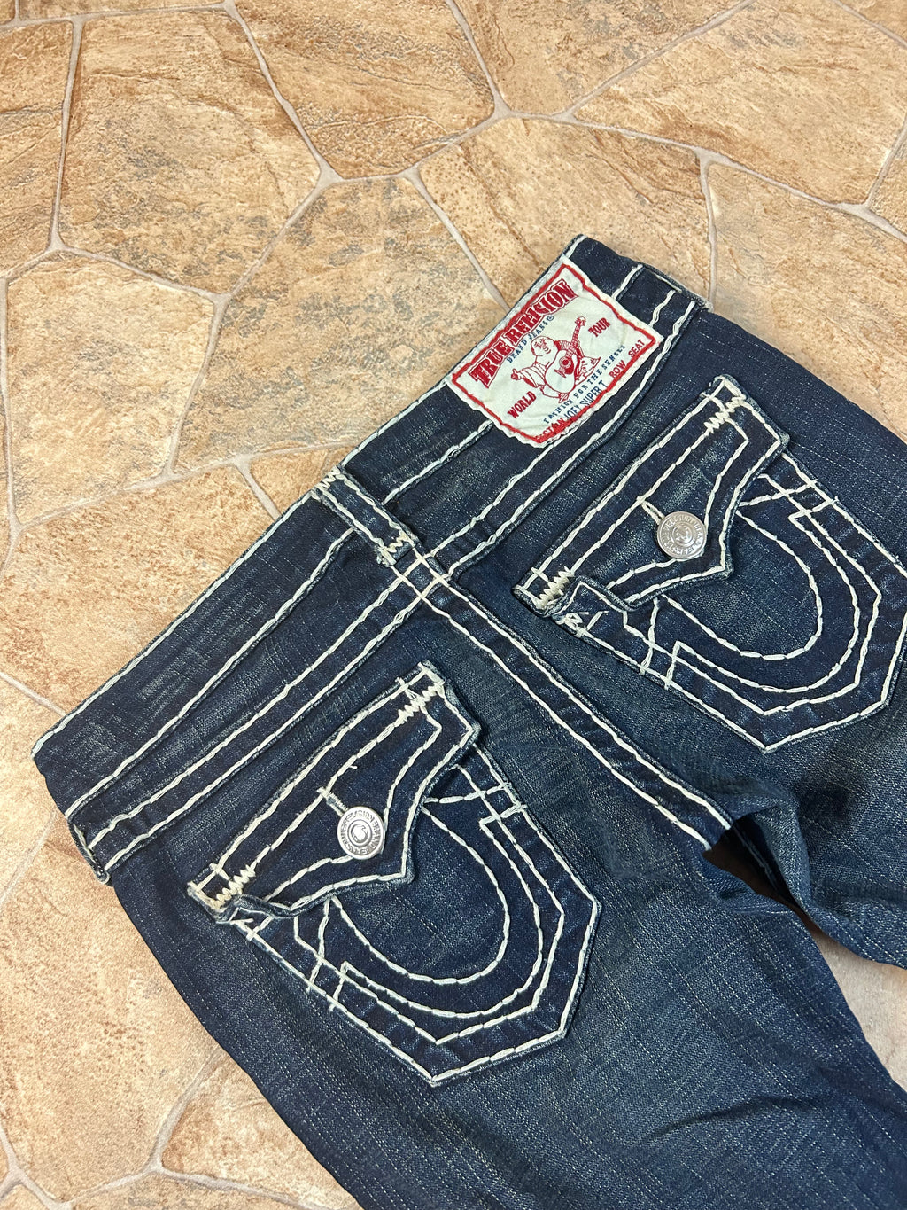True Religion Vintage Flared Jeans Bootcut Schlaghose lowwaist Joey Super T, S
