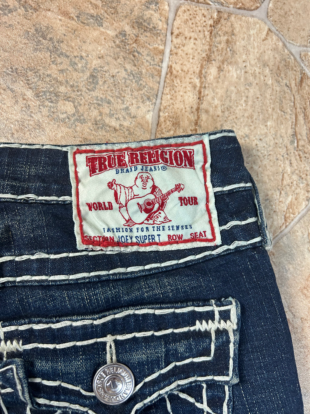 True Religion Vintage Flared Jeans Bootcut Schlaghose lowwaist Joey Super T, S