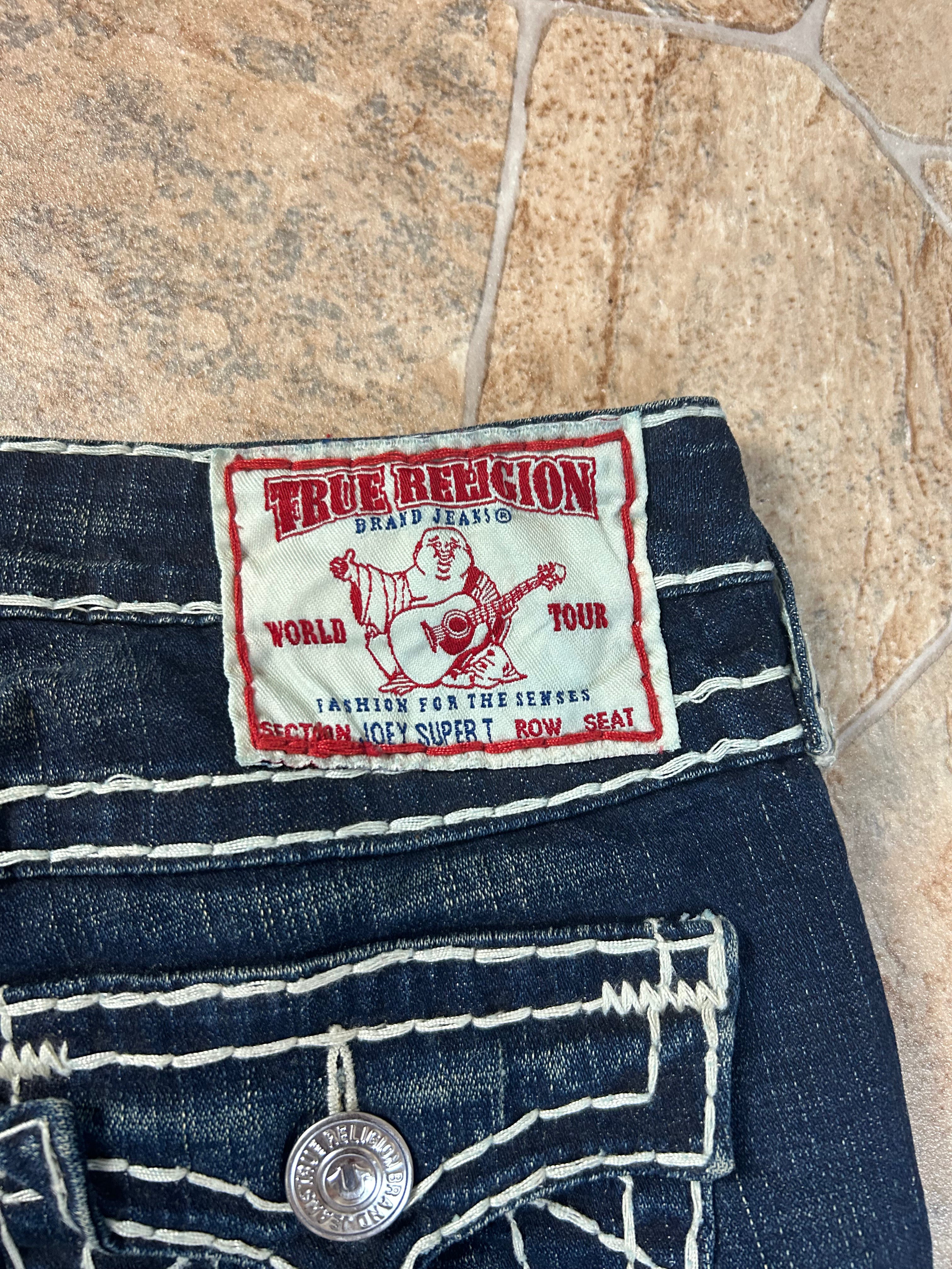 True Religion Vintage Flared Jeans Bootcut Schlaghose lowwaist Joey Super T, S