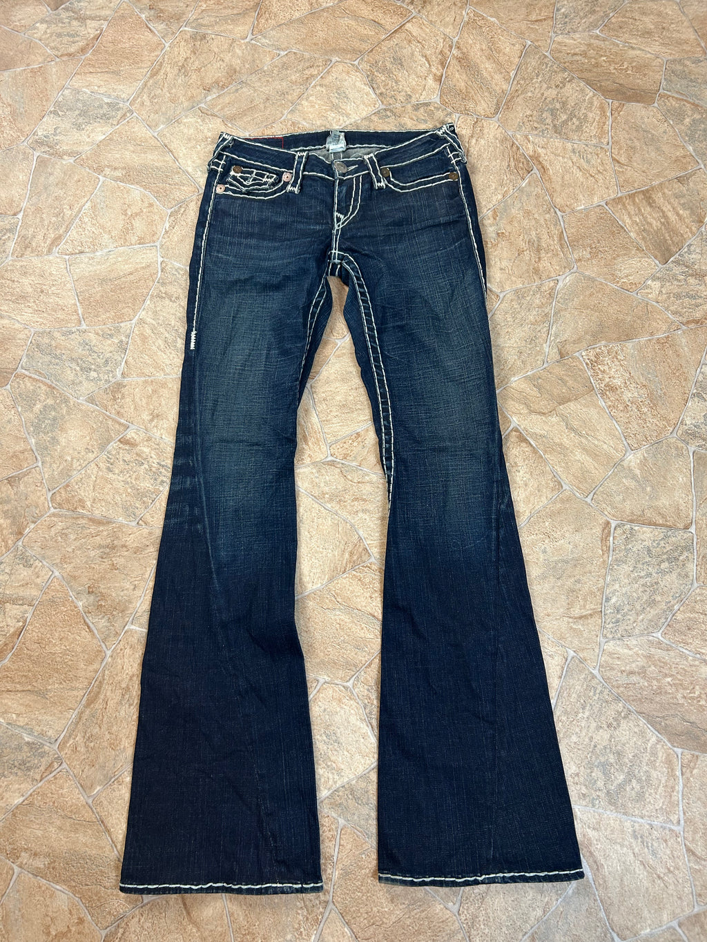 True Religion Vintage Flared Jeans Bootcut Schlaghose lowwaist Joey Super T, S