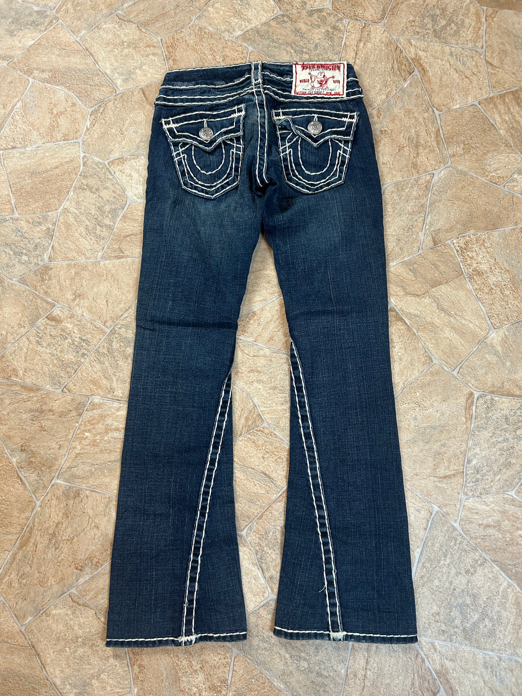 True Religion Vintage Flared Jeans Bootcut Schlaghose lowwaist Joey Super T, XS