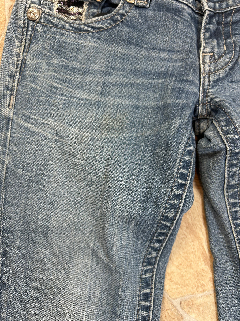 Miss Me Vintage Flared Jeans Bootcut Schlaghose Lowwaist, XS