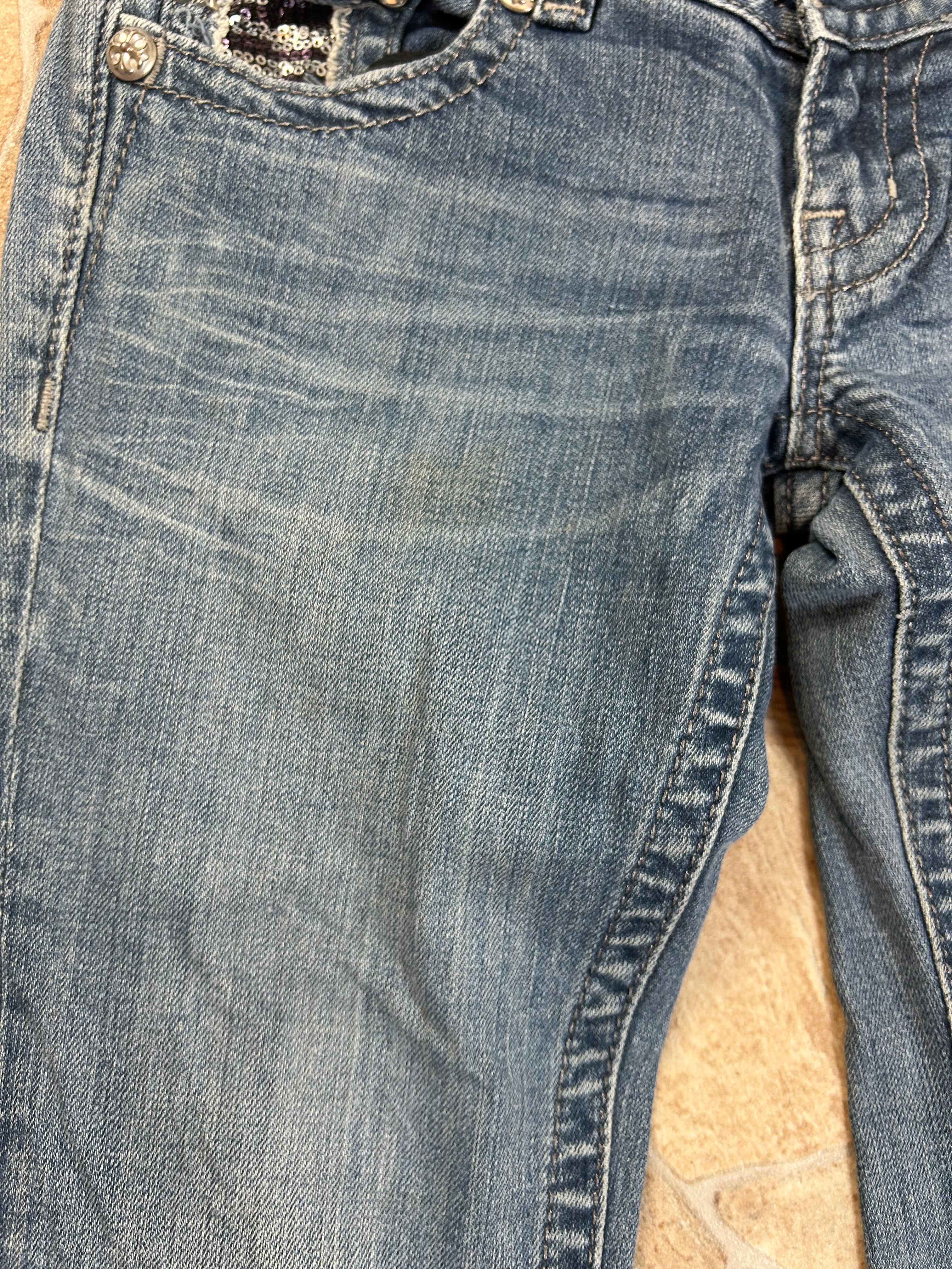 Miss Me Vintage Flared Jeans Bootcut Schlaghose Lowwaist, XS