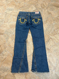 True Religion Vintage Flared Jeans Bootcut Schlaghose lowwaist Rainbow Joey, XS