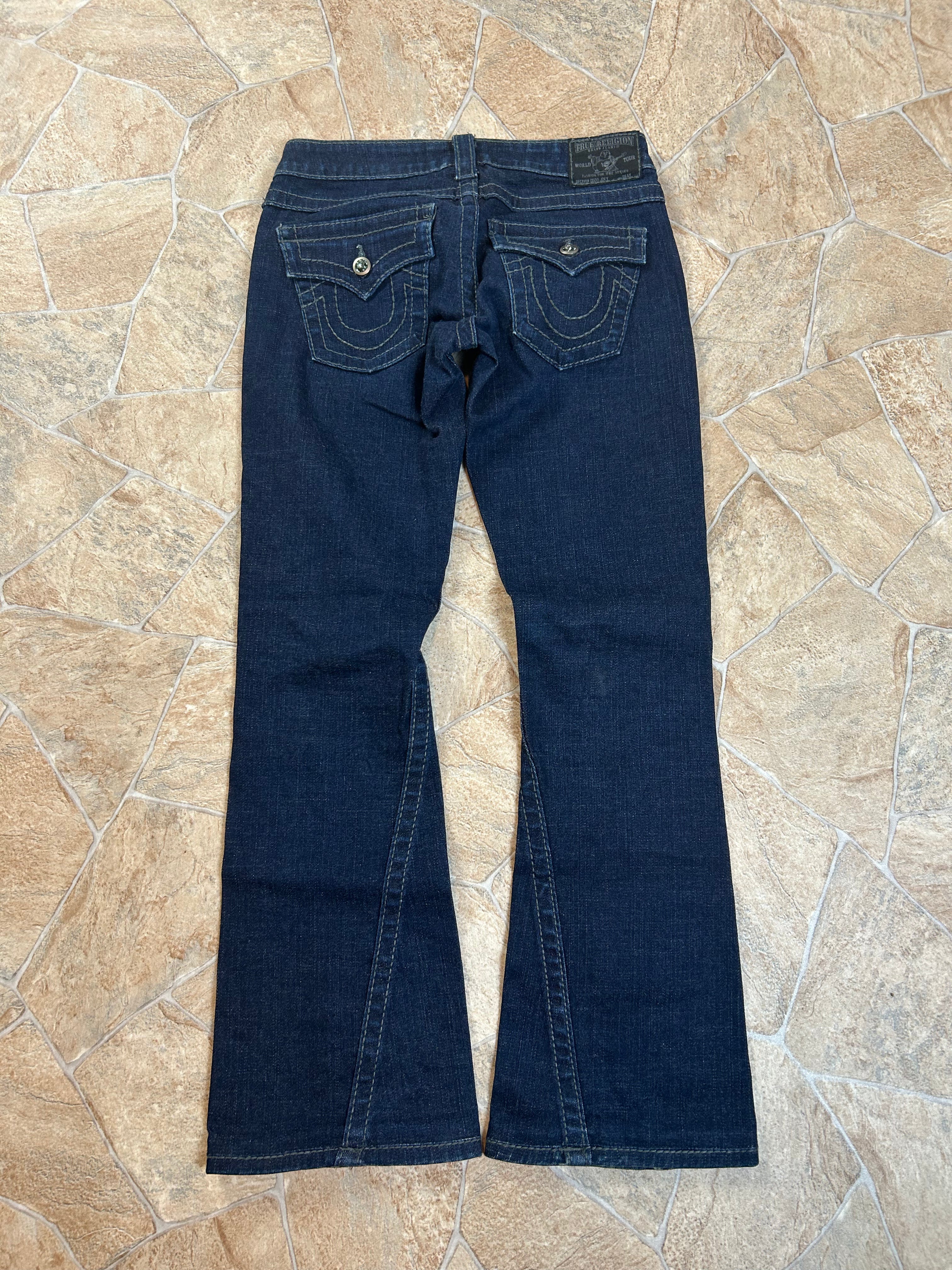 True Religion Vintage Flared Jeans Bootcut Schlaghose lowwaist Disco Joey selten, XS