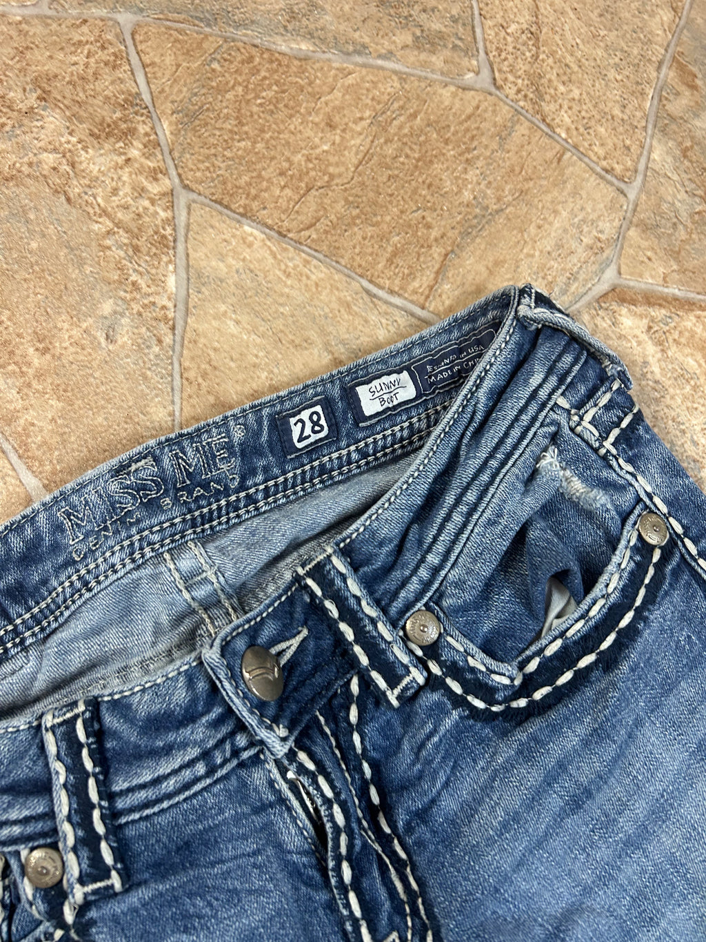 Miss Me Vintage Flared Jeans Bootcut Schlaghose Y2K, S