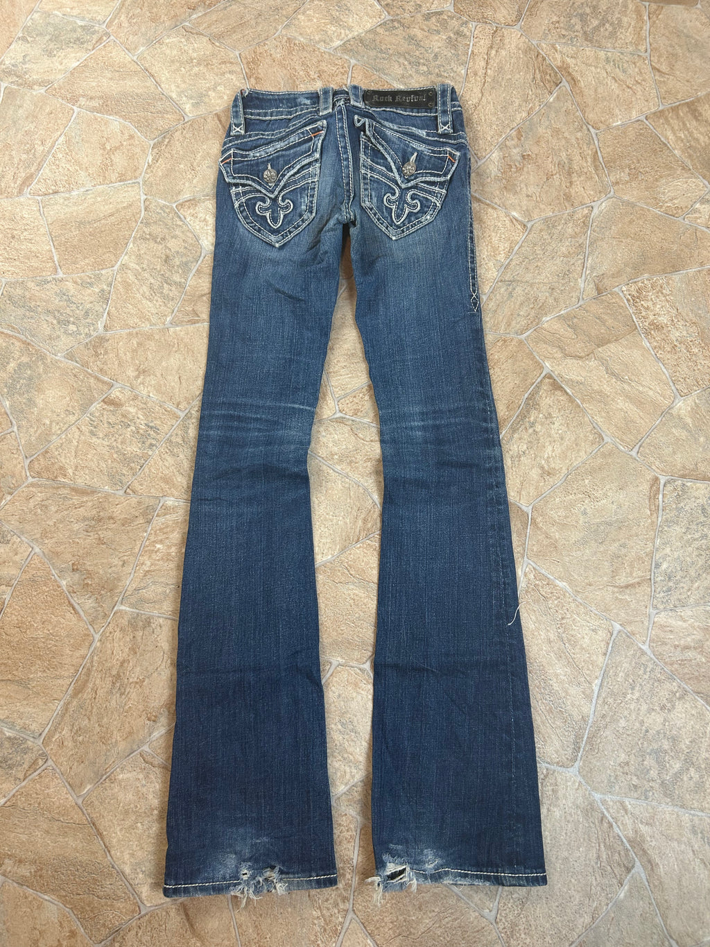 Rock Revival Vintage Flared Jeans Bootcut Schlaghose lowwaist, XXS