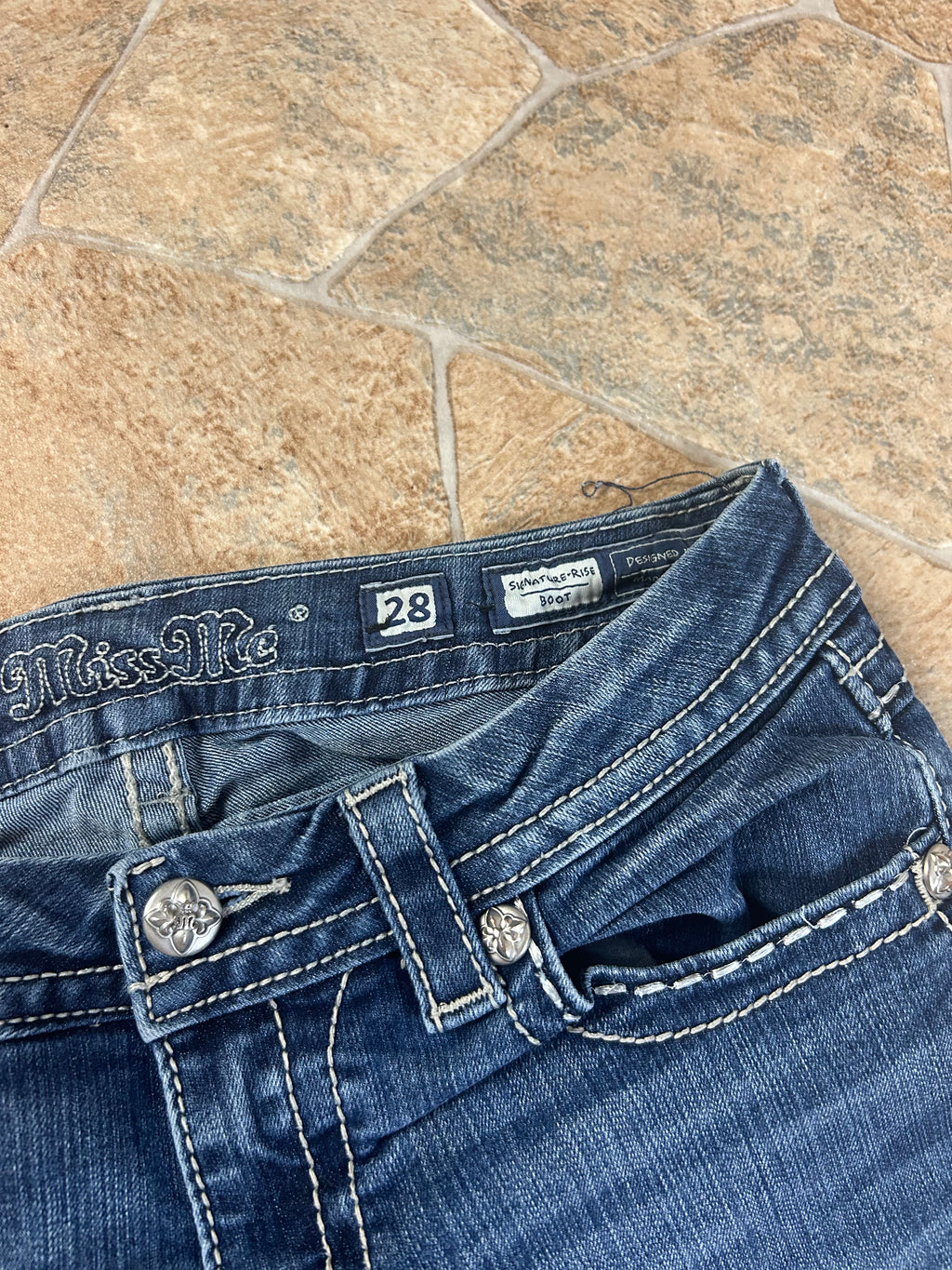 Miss Me Vintage Flared Jeans Bootcut Schlaghose, S