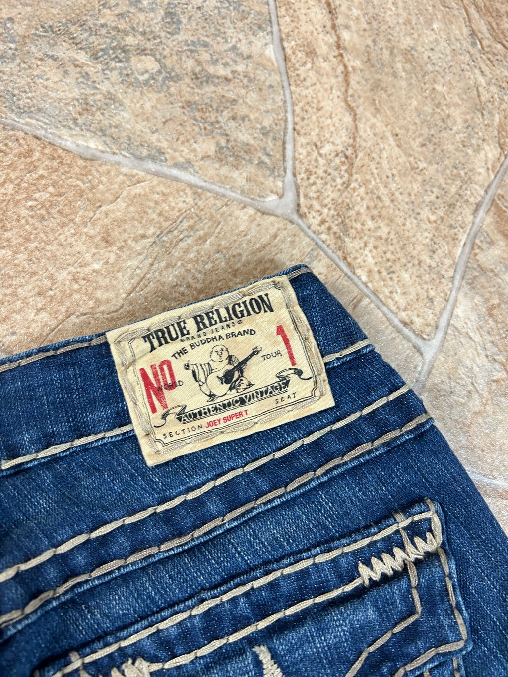 True Religion Vintage Flared Jeans Bootcut Schlaghose lowwaist Joey Super T, XXS