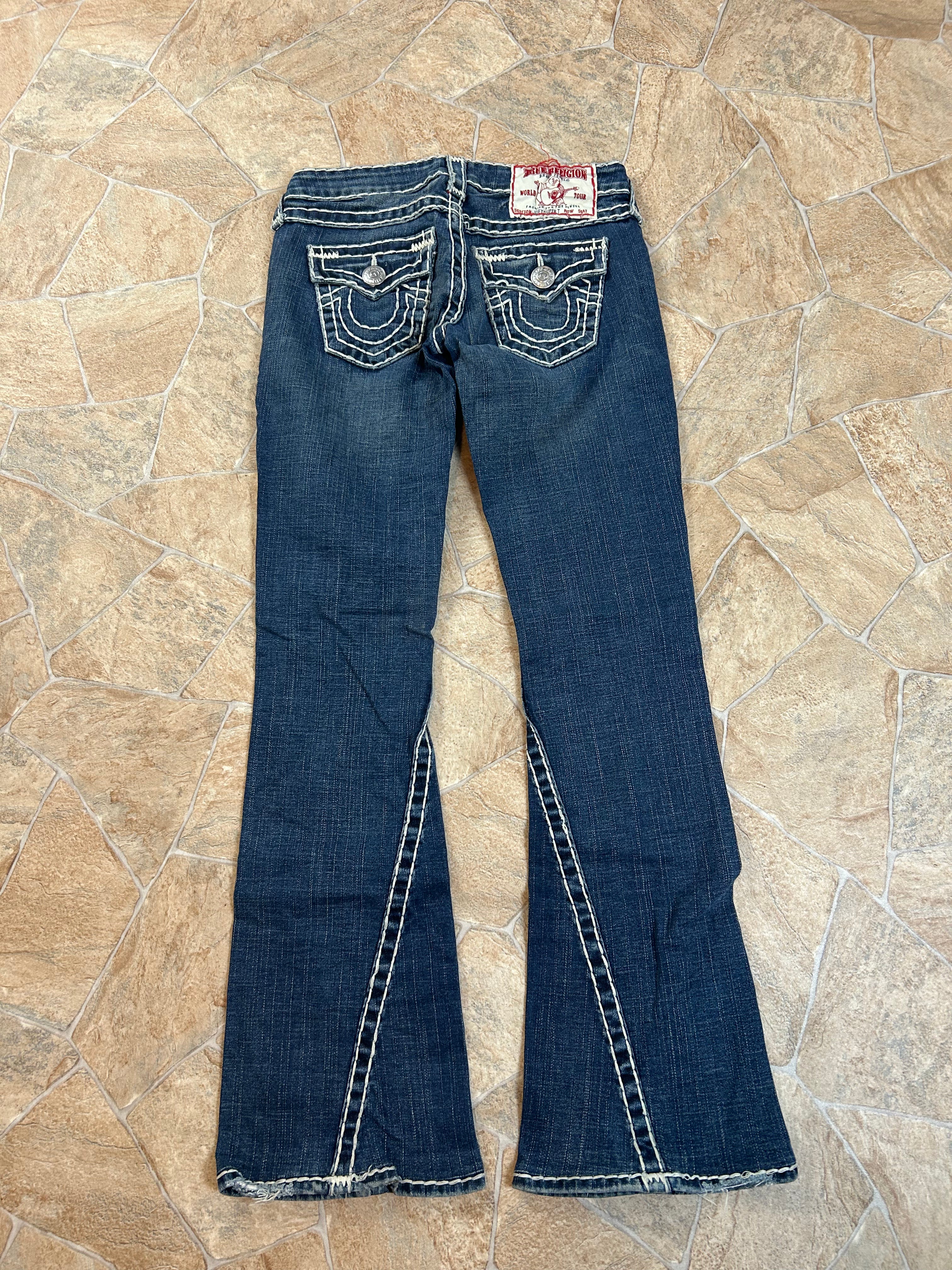 True Religion Vintage Flared Jeans Bootcut Schlaghose lowwaist Joey Super T, XS