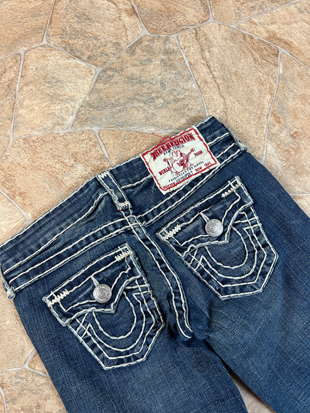 True Religion Vintage Flared Jeans Bootcut Schlaghose lowwaist Joey Super T, XS