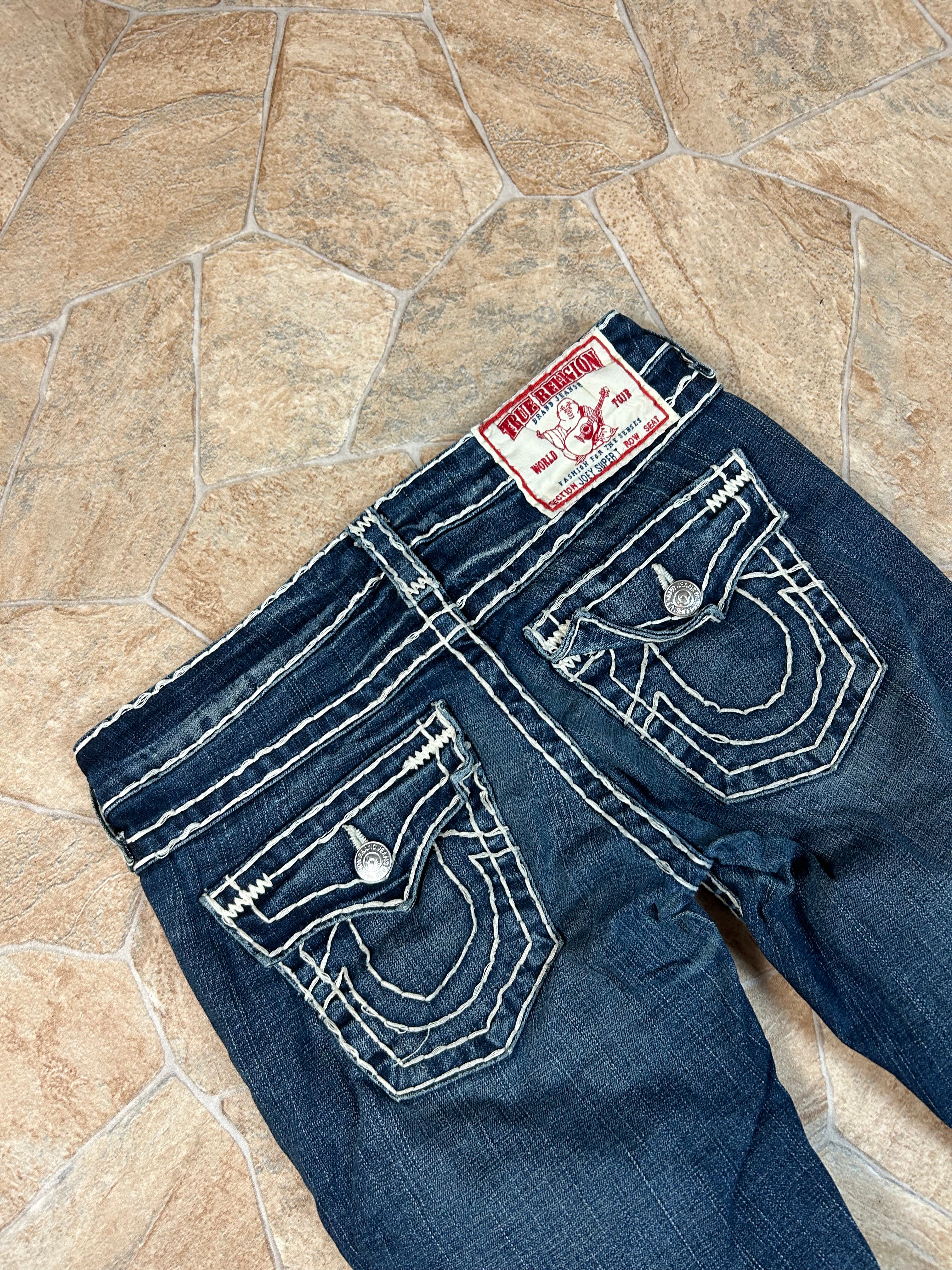 True Religion Vintage Flared Jeans Bootcut Schlaghose lowwaist Joey Super T, S