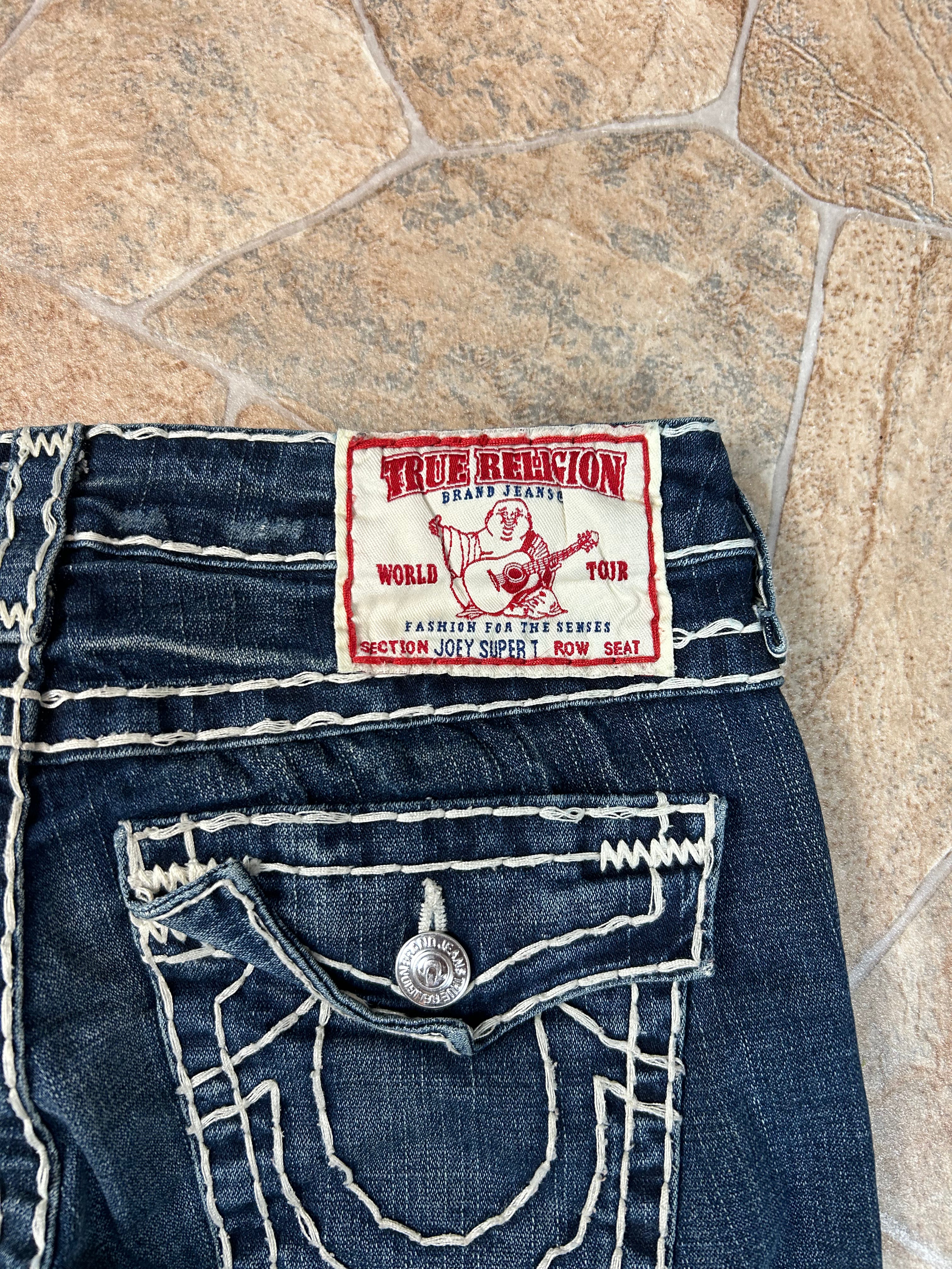 True Religion Vintage Flared Jeans Bootcut Schlaghose lowwaist Joey Super T, S