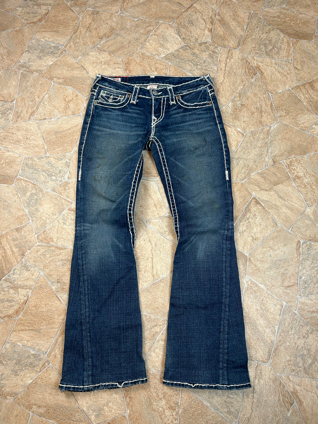 True Religion Vintage Flared Jeans Bootcut Schlaghose lowwaist Joey Super T, S