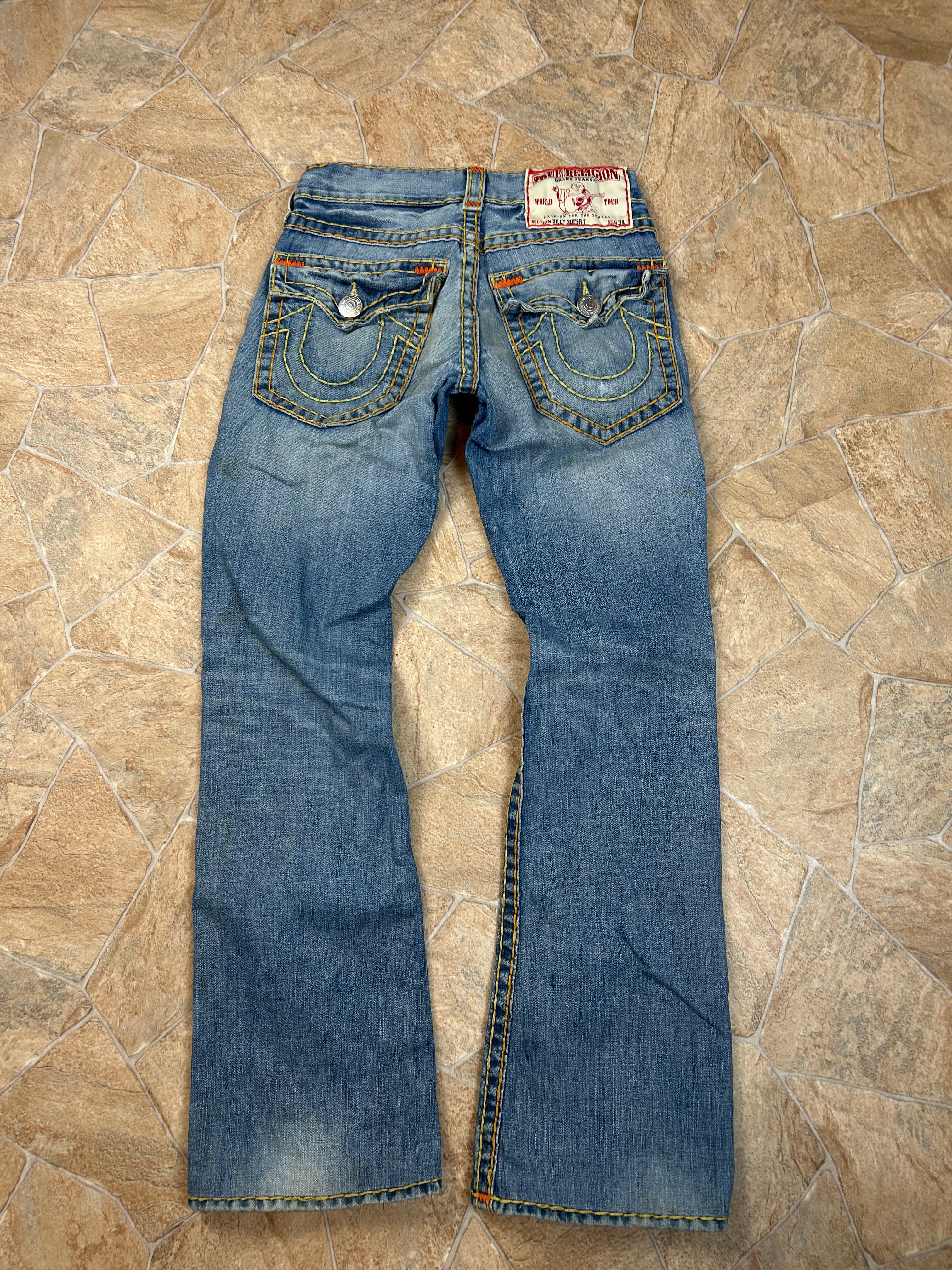 True Religion Vintage Straight Baggy Jeans Billy Super T, M