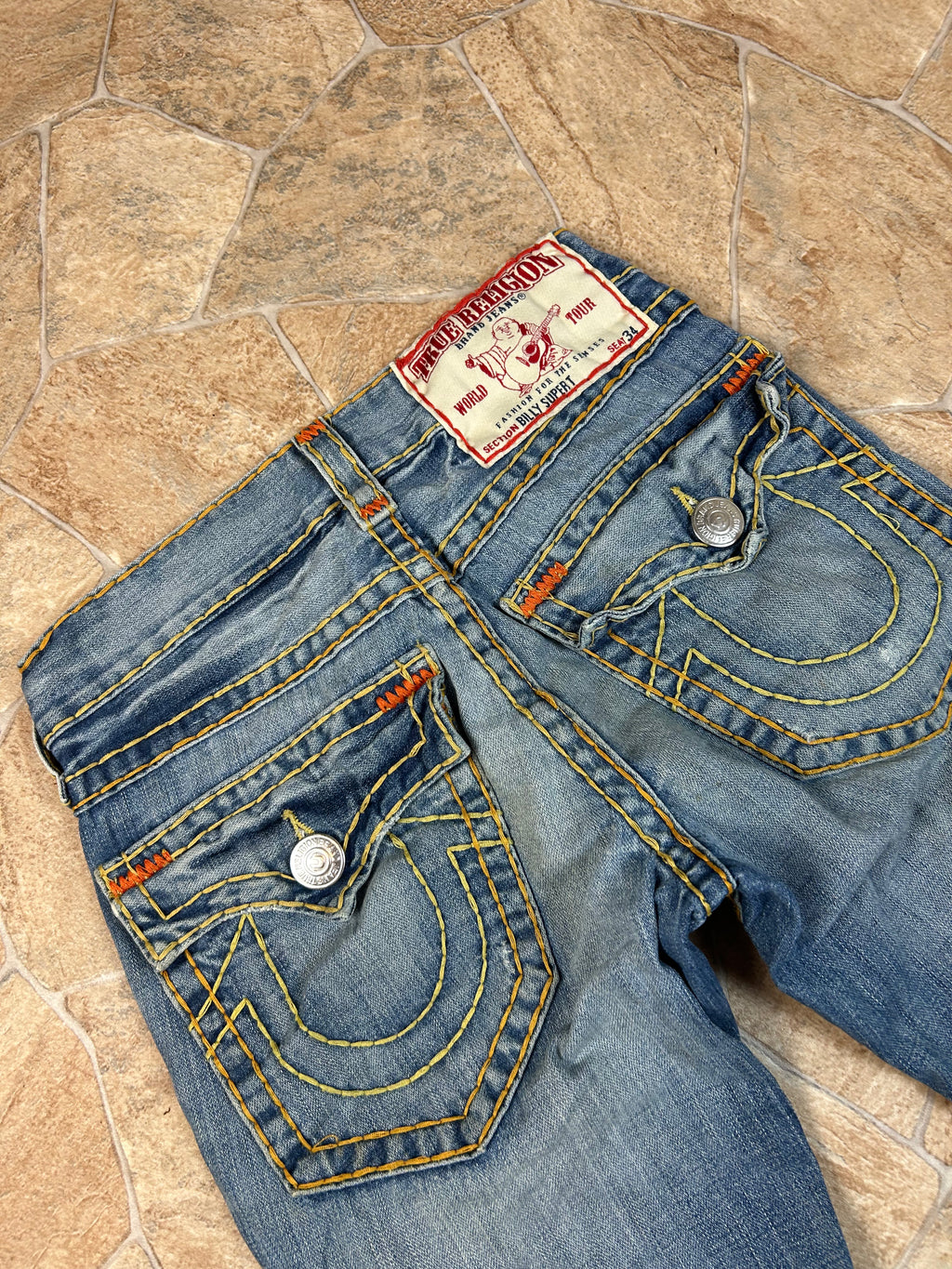 True Religion Vintage Straight Baggy Jeans Billy Super T, M