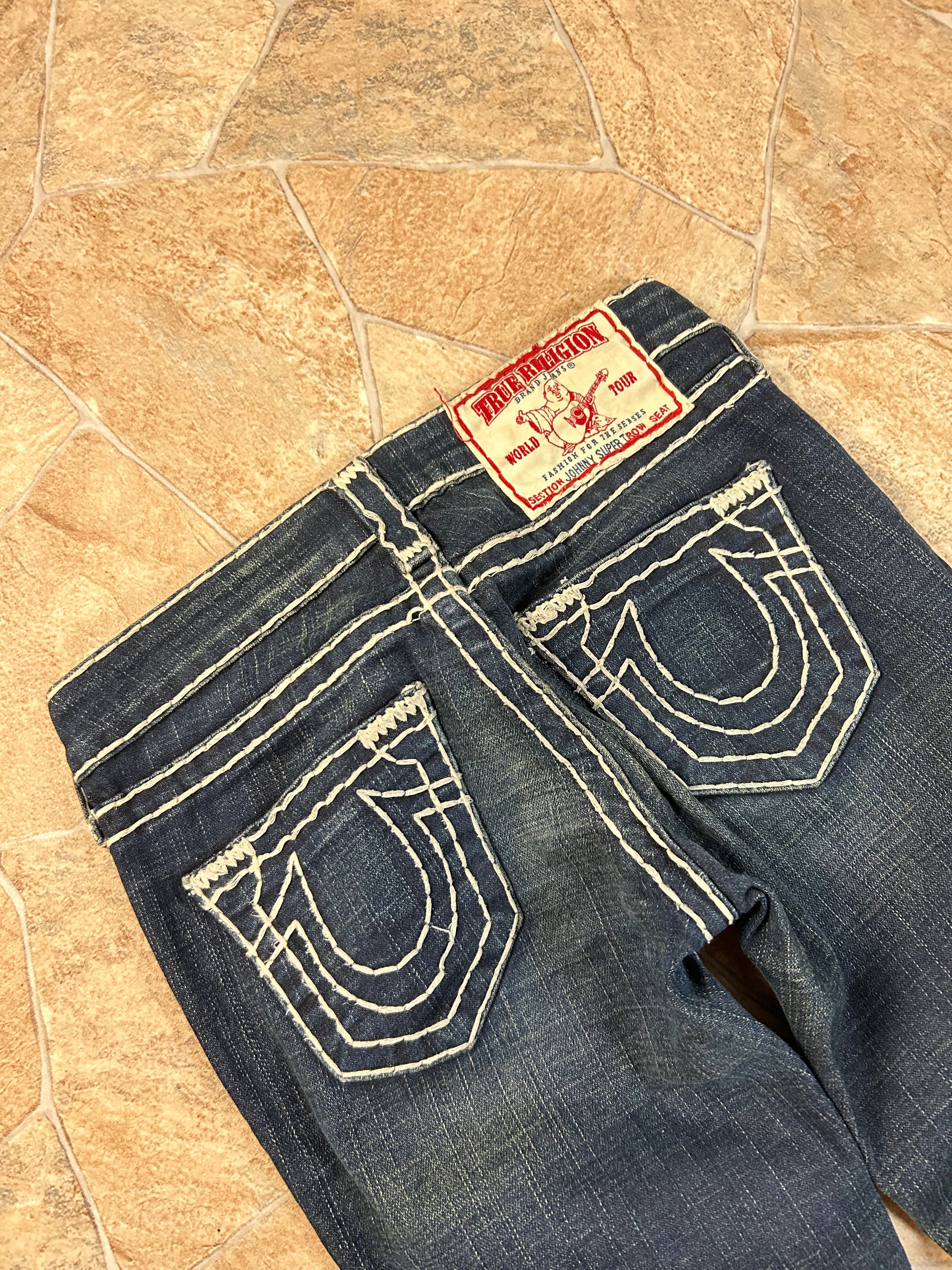 True Religion Vintage Straight Jeans Johnny Super T Y2K W24/XS