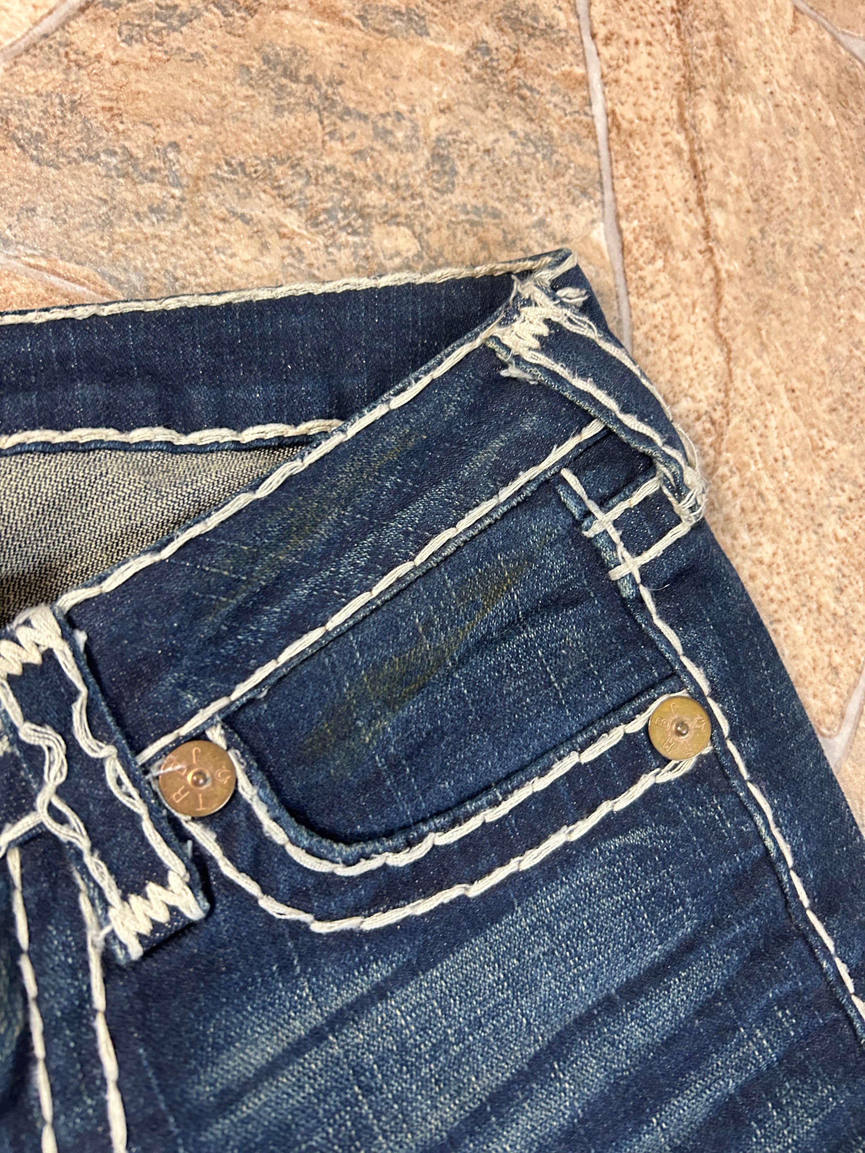 True Religion Vintage Straight Jeans Johnny Super T Y2K W24/XS