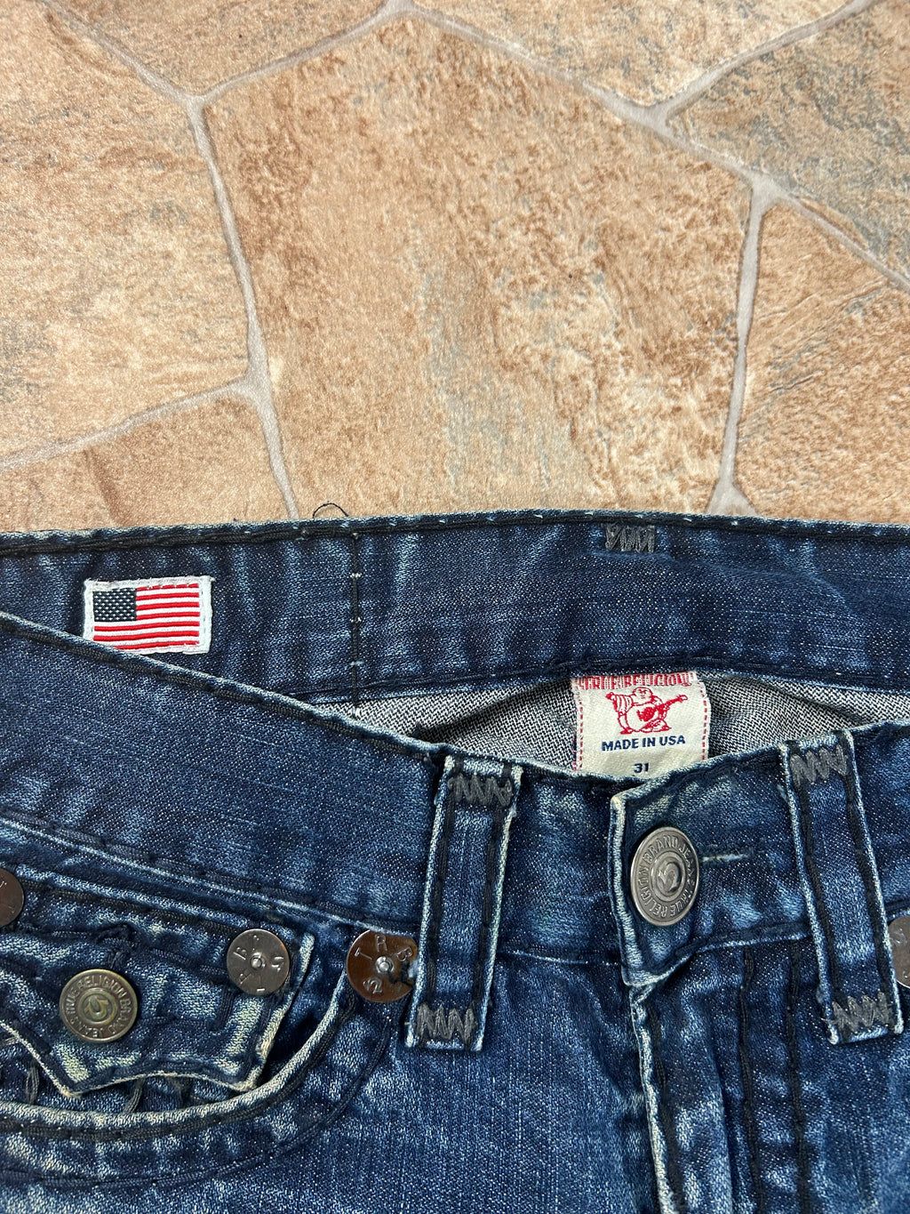 True Religion Vintage Straight/Baggy Jeans Ricky Super T Y2K W31/M