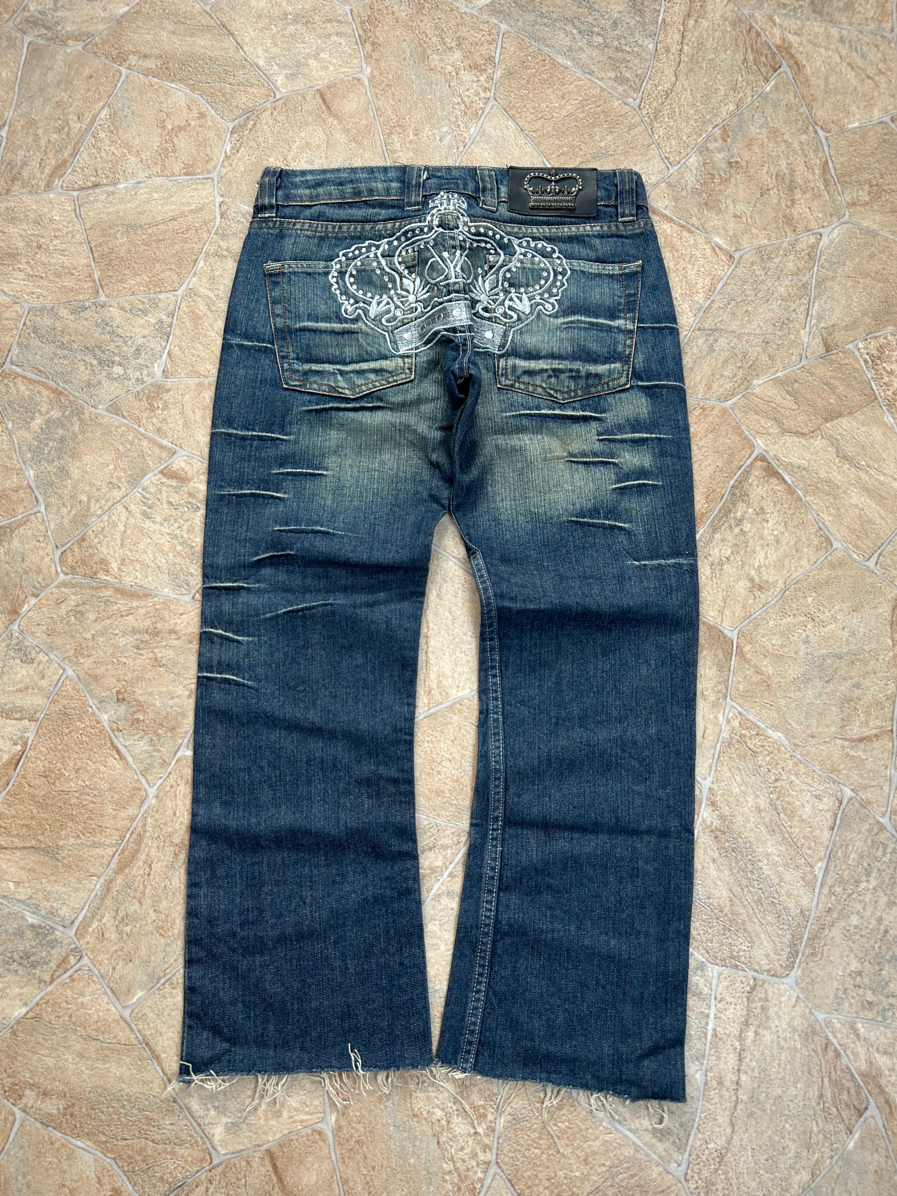 Victoria Beckham Vintage Straight Jeans Big Backprint Y2K W30/M