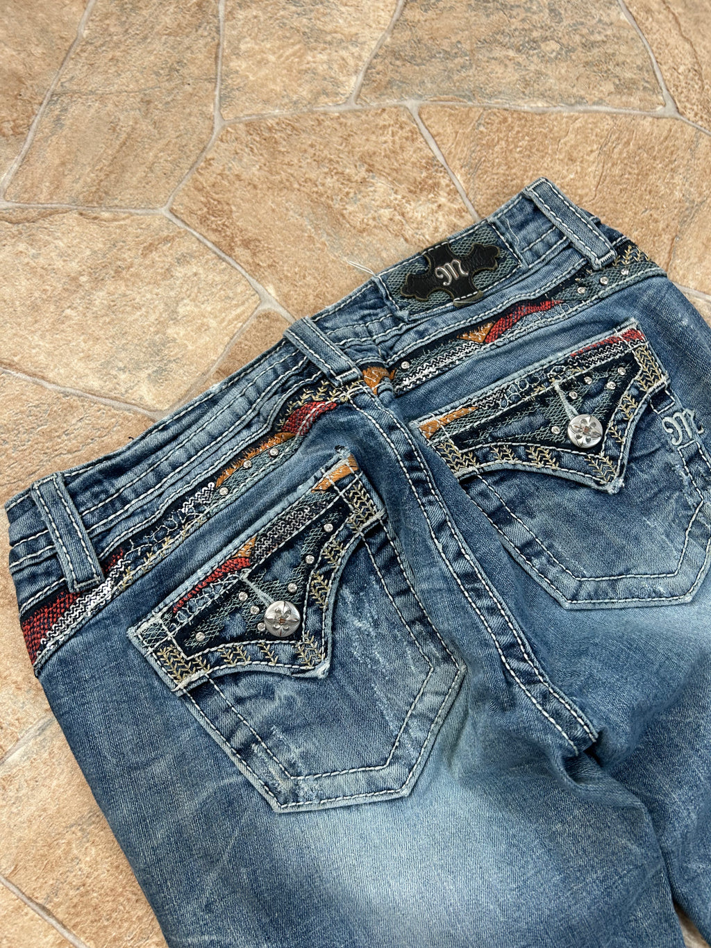 Miss Me Vintage Flared Jeans Slim Bootcut lowwaist Y2K W27/S
