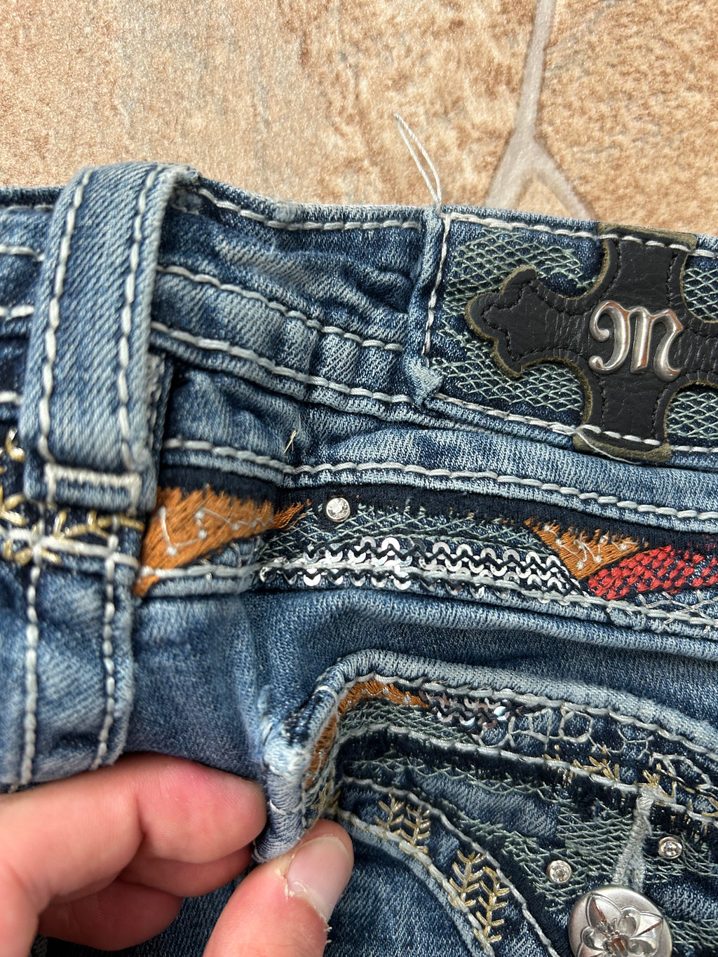 Miss Me Vintage Flared Jeans Slim Bootcut lowwaist Y2K W27/S