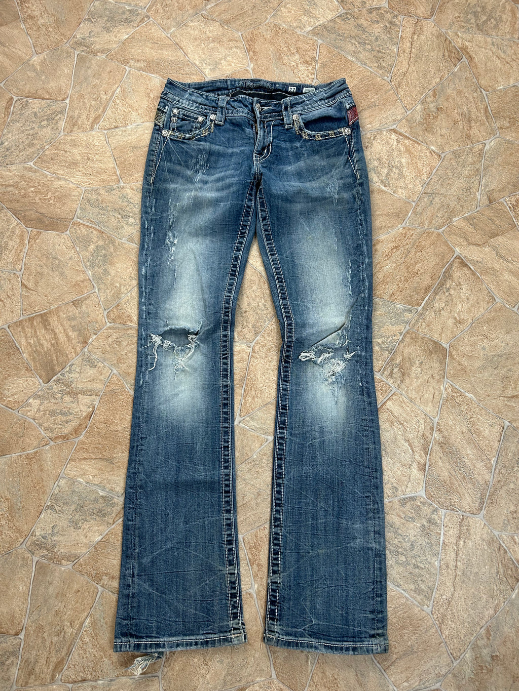 Miss Me Vintage Flared Jeans Slim Bootcut lowwaist Y2K W27/S