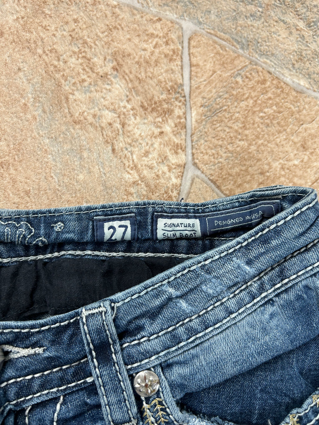 Miss Me Vintage Flared Jeans Slim Bootcut lowwaist Y2K W27/S