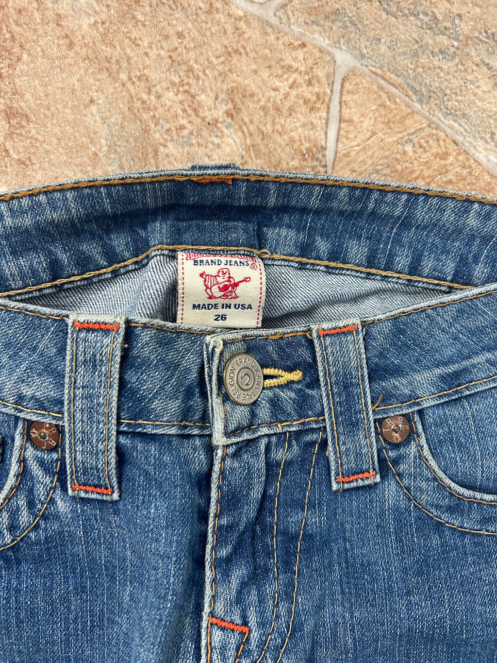 True Religion Vintage Flared Jeans Bootcut lowwaist Y2K W26/S-M