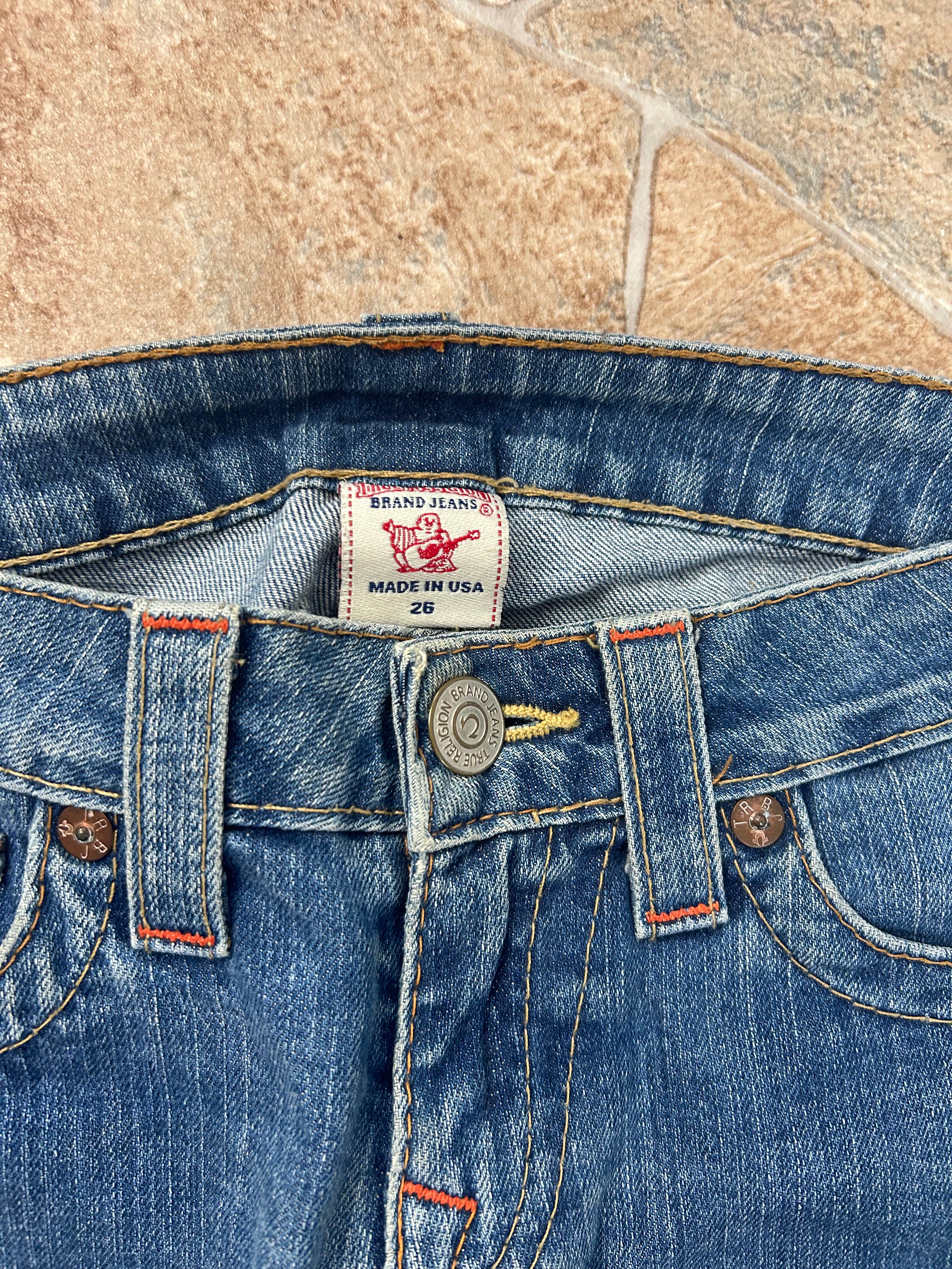True Religion Vintage Flared Jeans Bootcut lowwaist Y2K W26/S-M