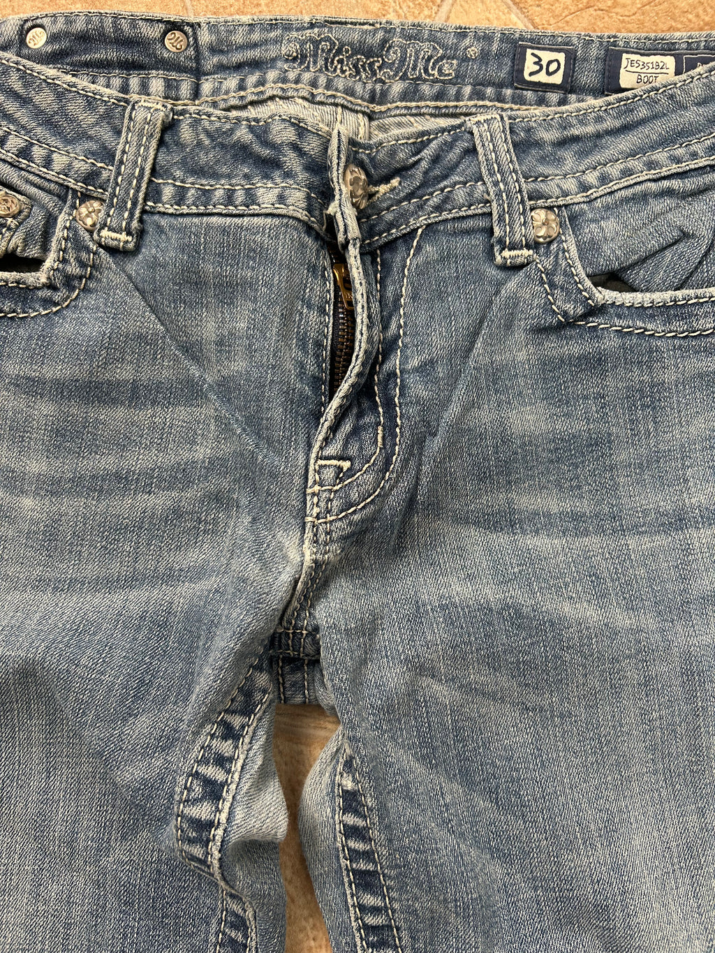Miss Me Vintage Straight Bootcut Jeans Y2K W30/M