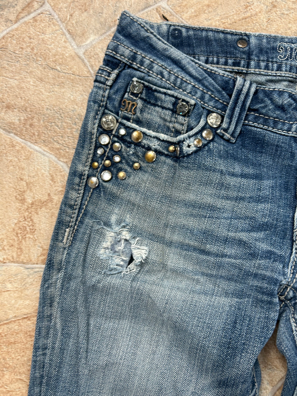 Miss Me Vintage Flared Jeans Bootcut lowwaist Y2K W27/S