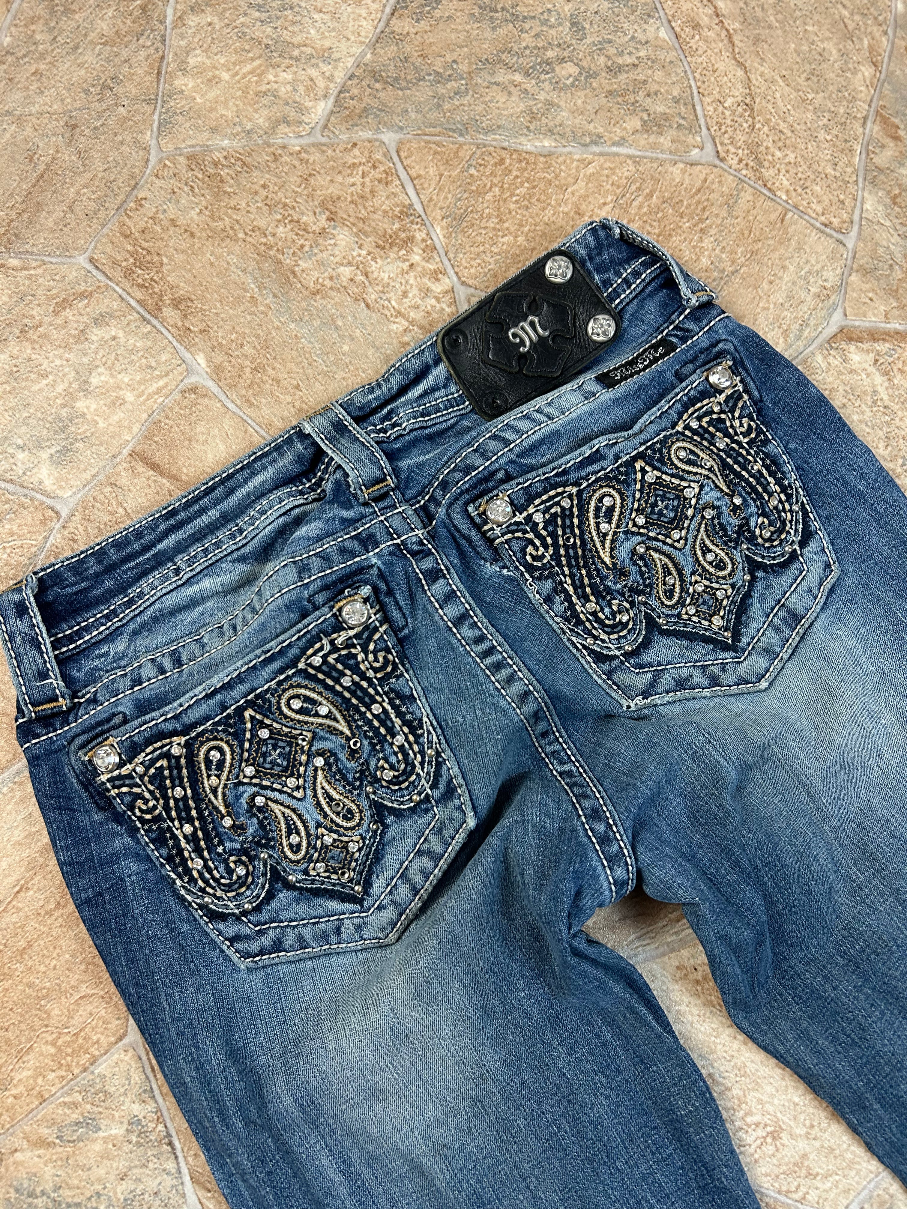Miss Me Vintage Flared Jeans Bootcut Midrise Y2K W27/S