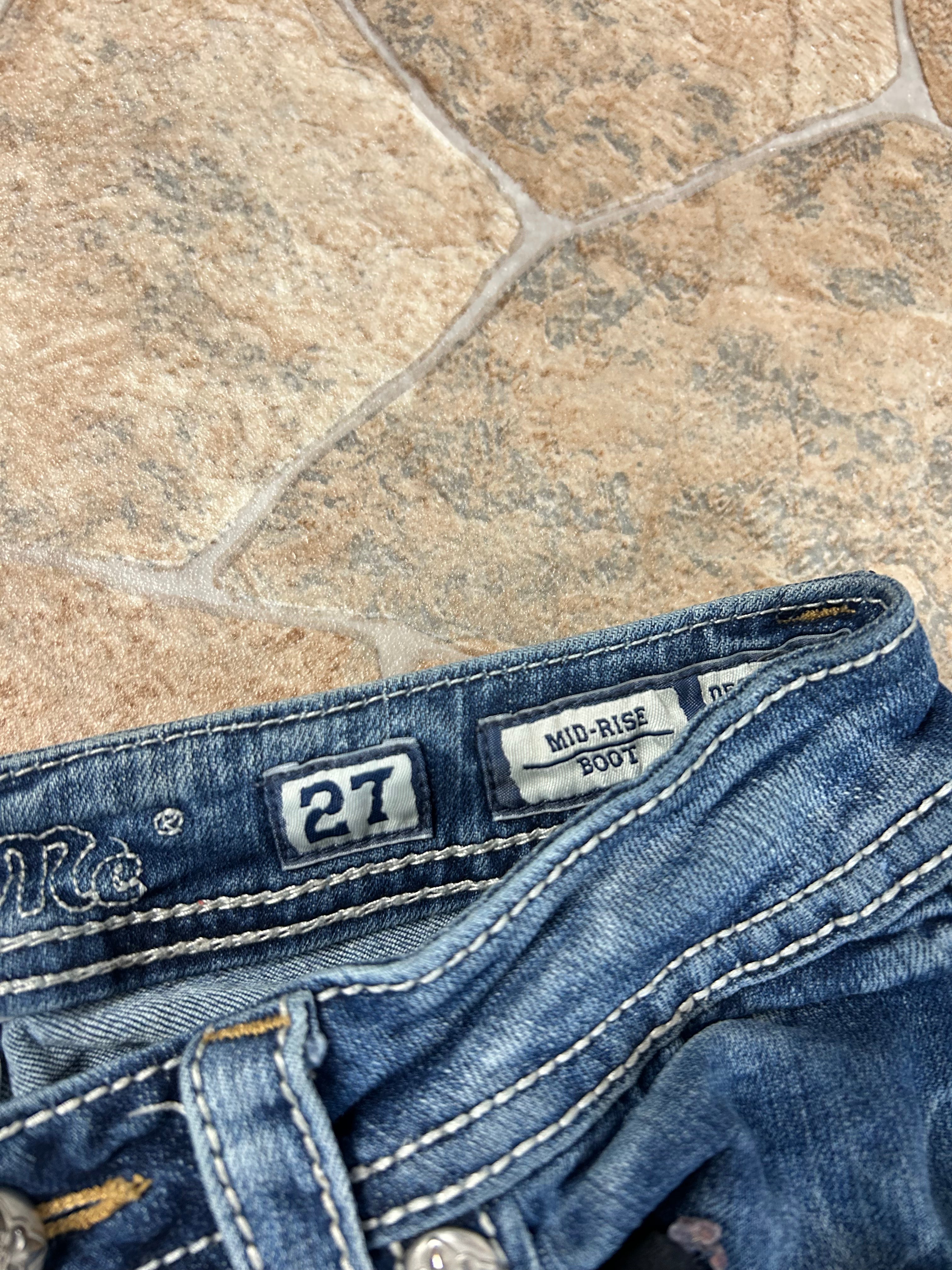 Miss Me Vintage Flared Jeans Bootcut Midrise Y2K W27/S