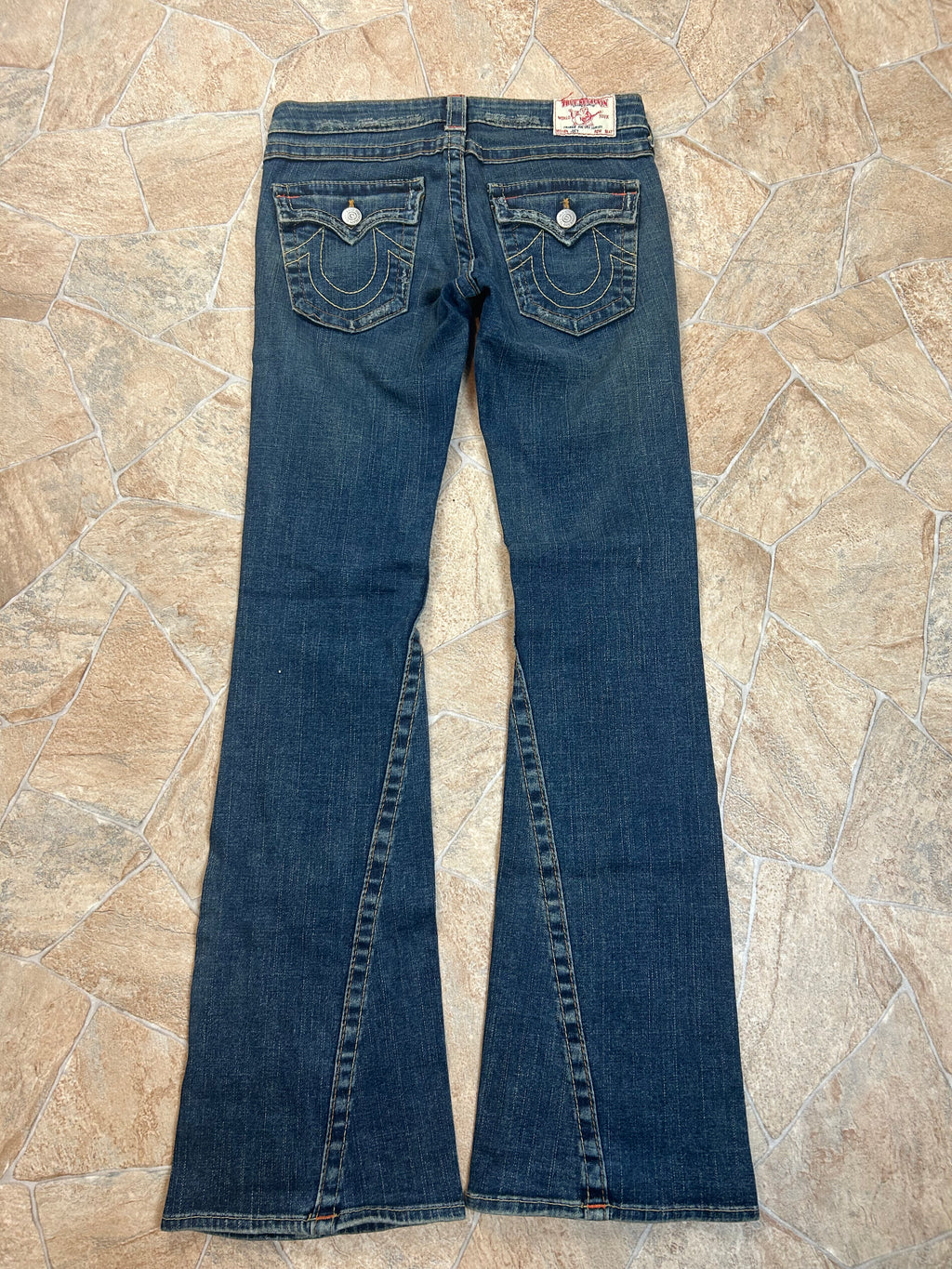True Religion Vintage Flared Jeans Bootcut lowwaist Joey Y2K W27/S