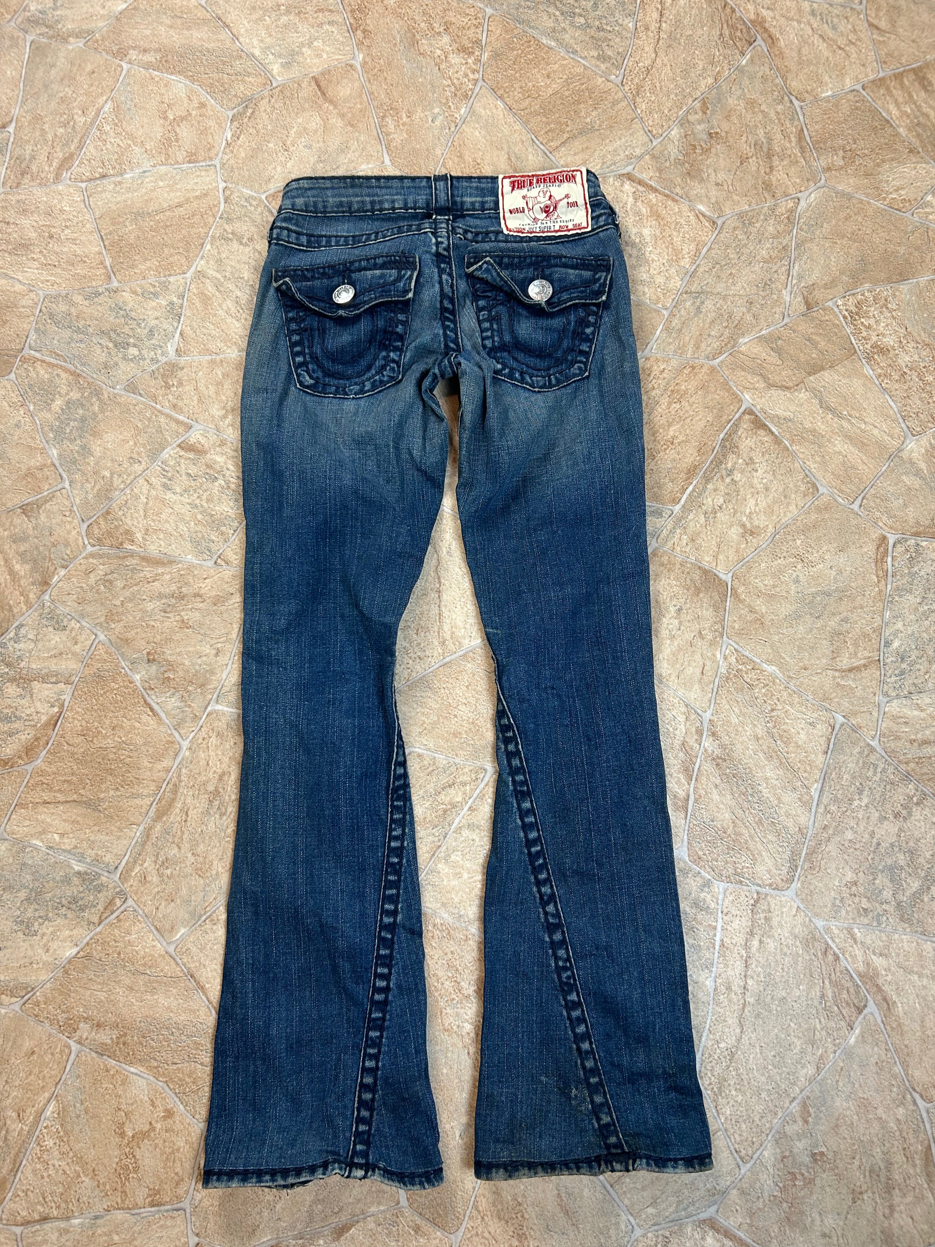 True Religion Vintage Flared Jeans Bootcut lowwaist Joey Super T Y2K W24/XS